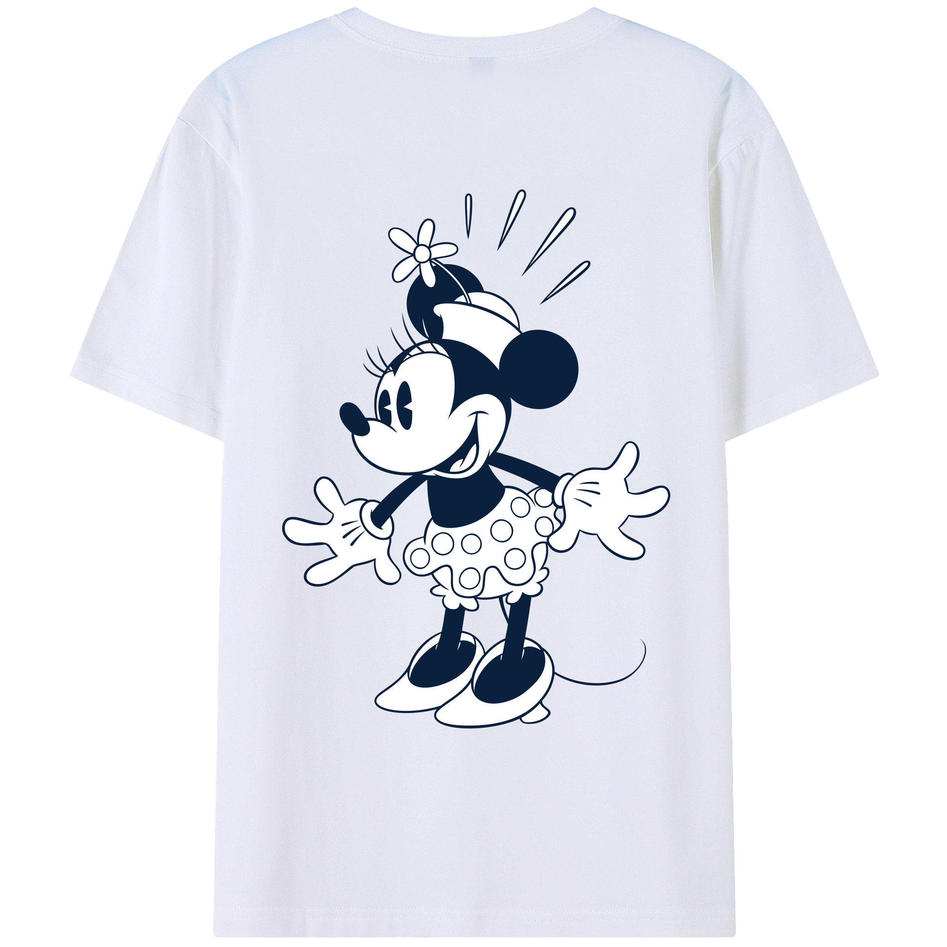 （画像用） ミッキーマウス Mickey Mouse レディース半袖Tシャツ(バックプリント)