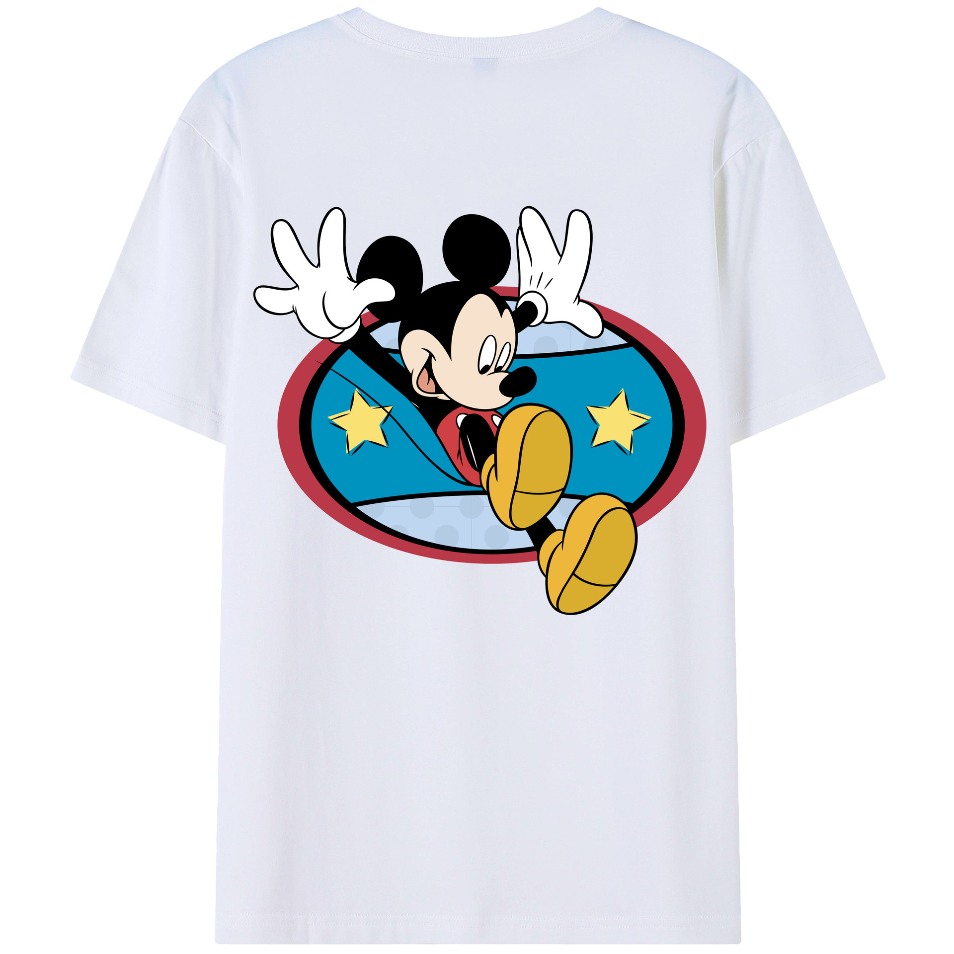 （画像用） ミッキーマウス Mickey Mouse レディース半袖Tシャツ(バックプリント)