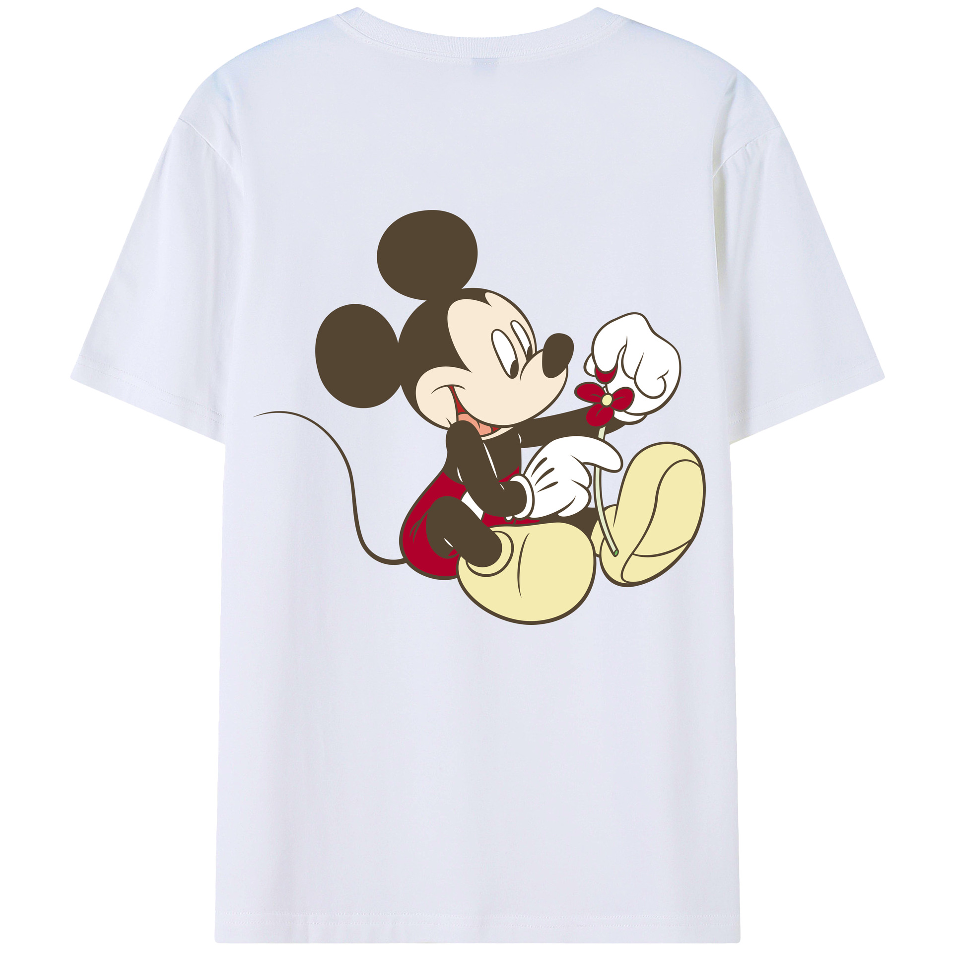 （画像用） ミッキーマウス Mickey Mouse レディース半袖Tシャツ(バックプリント)