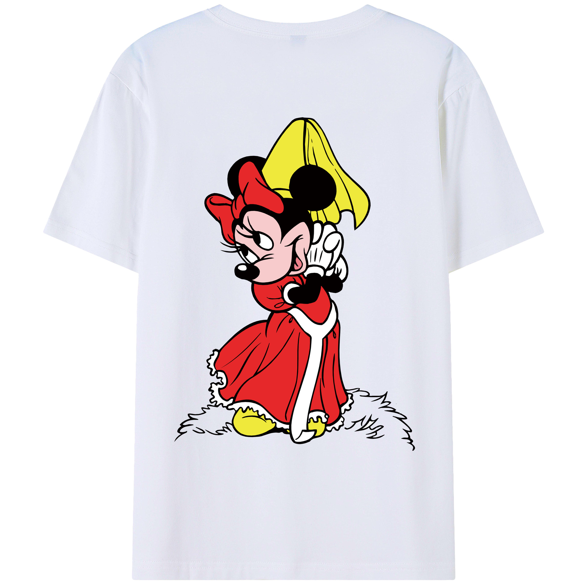 （画像用） ミッキーマウス Mickey Mouse レディース半袖Tシャツ(バックプリント)