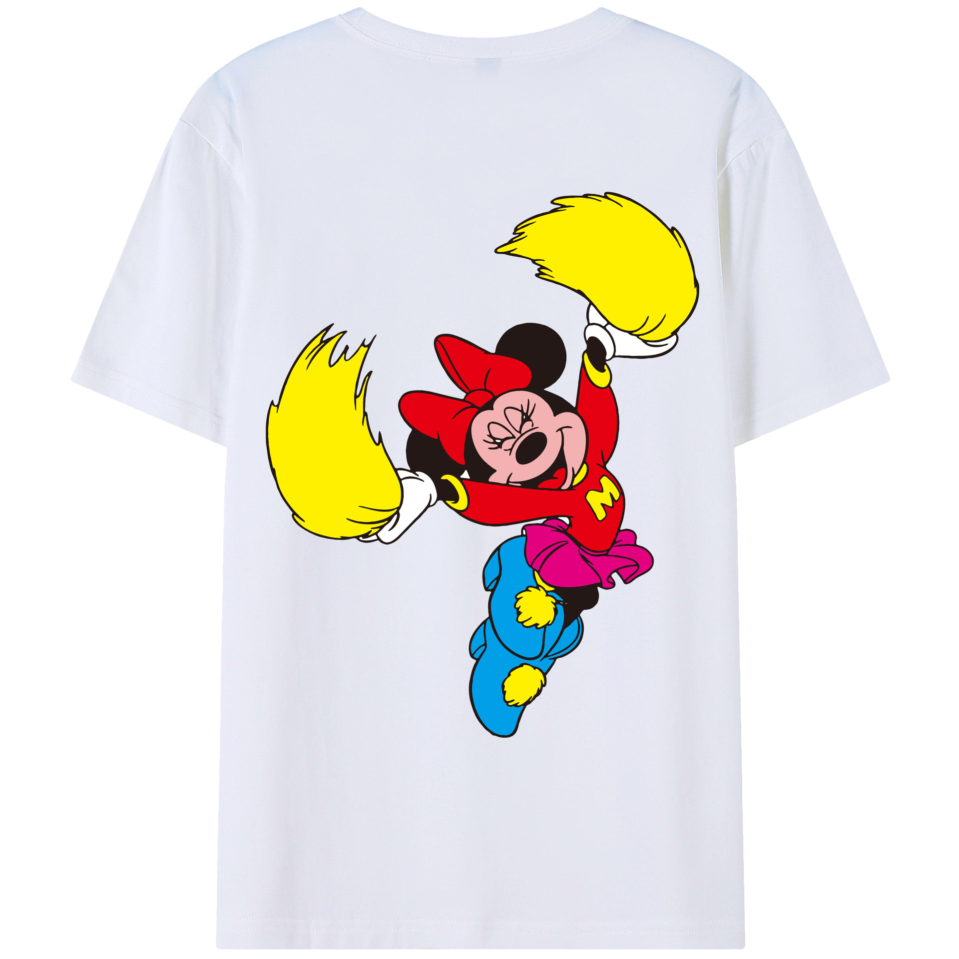 （画像用） ミッキーマウス Mickey Mouse レディース半袖Tシャツ(バックプリント)