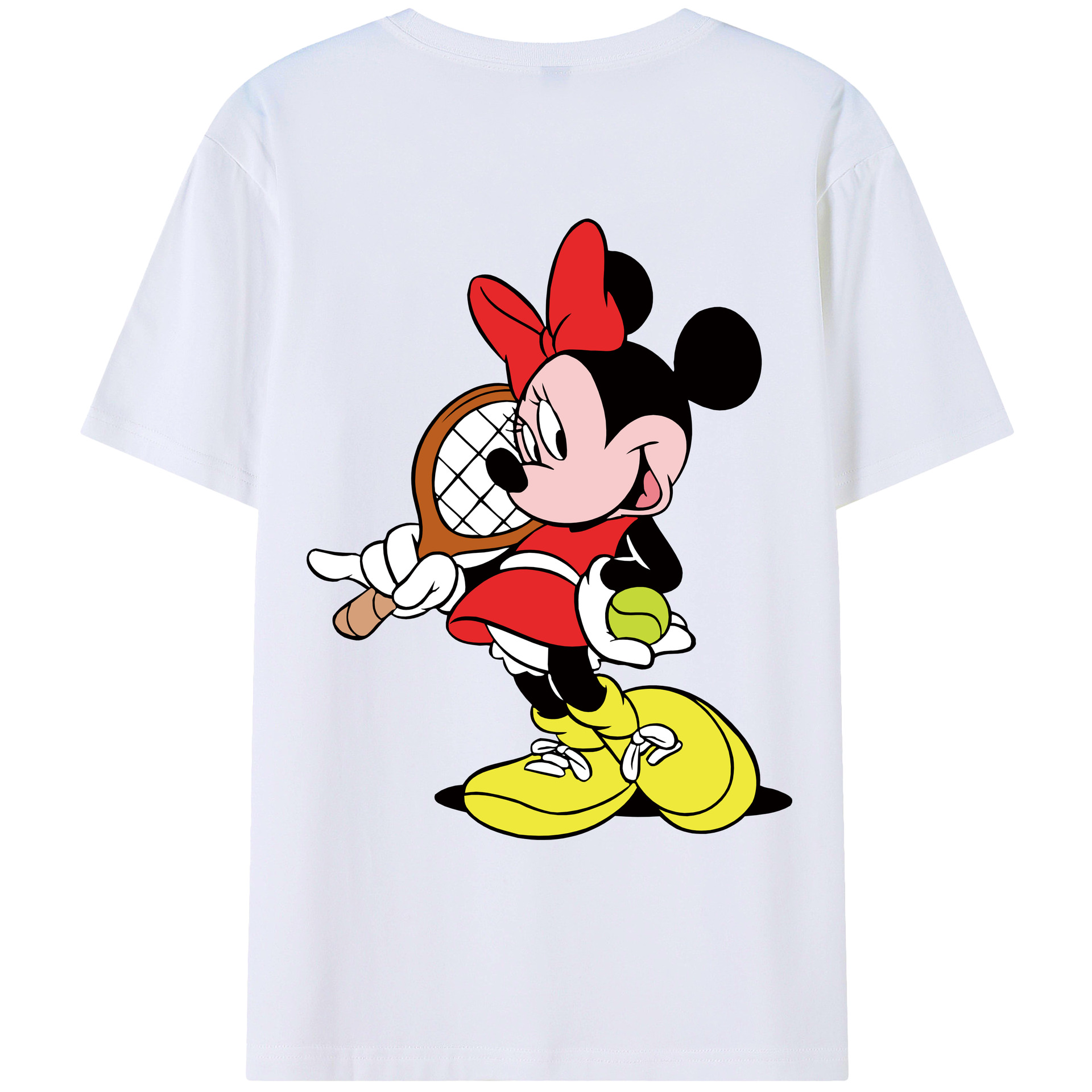 （画像用） ミッキーマウス Mickey Mouse レディース半袖Tシャツ(バックプリント)