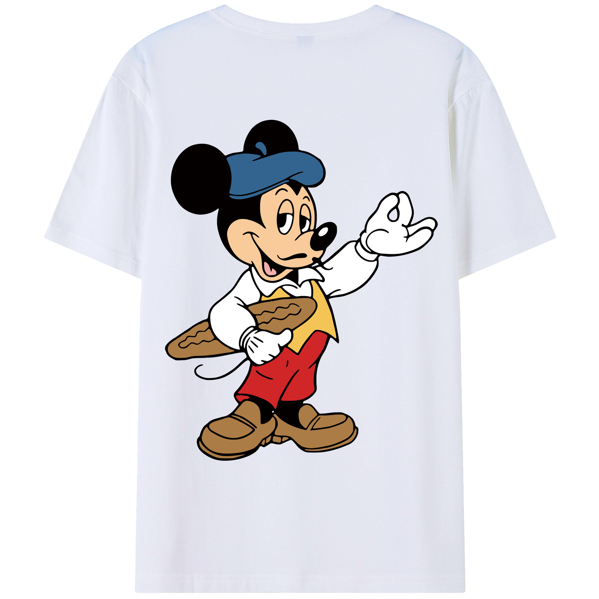 （画像用） ミッキーマウス Mickey Mouse レディース半袖Tシャツ(バックプリント)