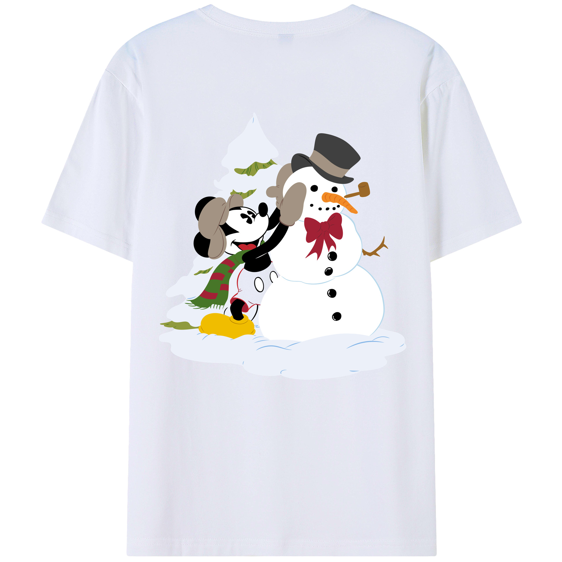 （画像用） ミッキーマウス Mickey Mouse レディース半袖Tシャツ(バックプリント)