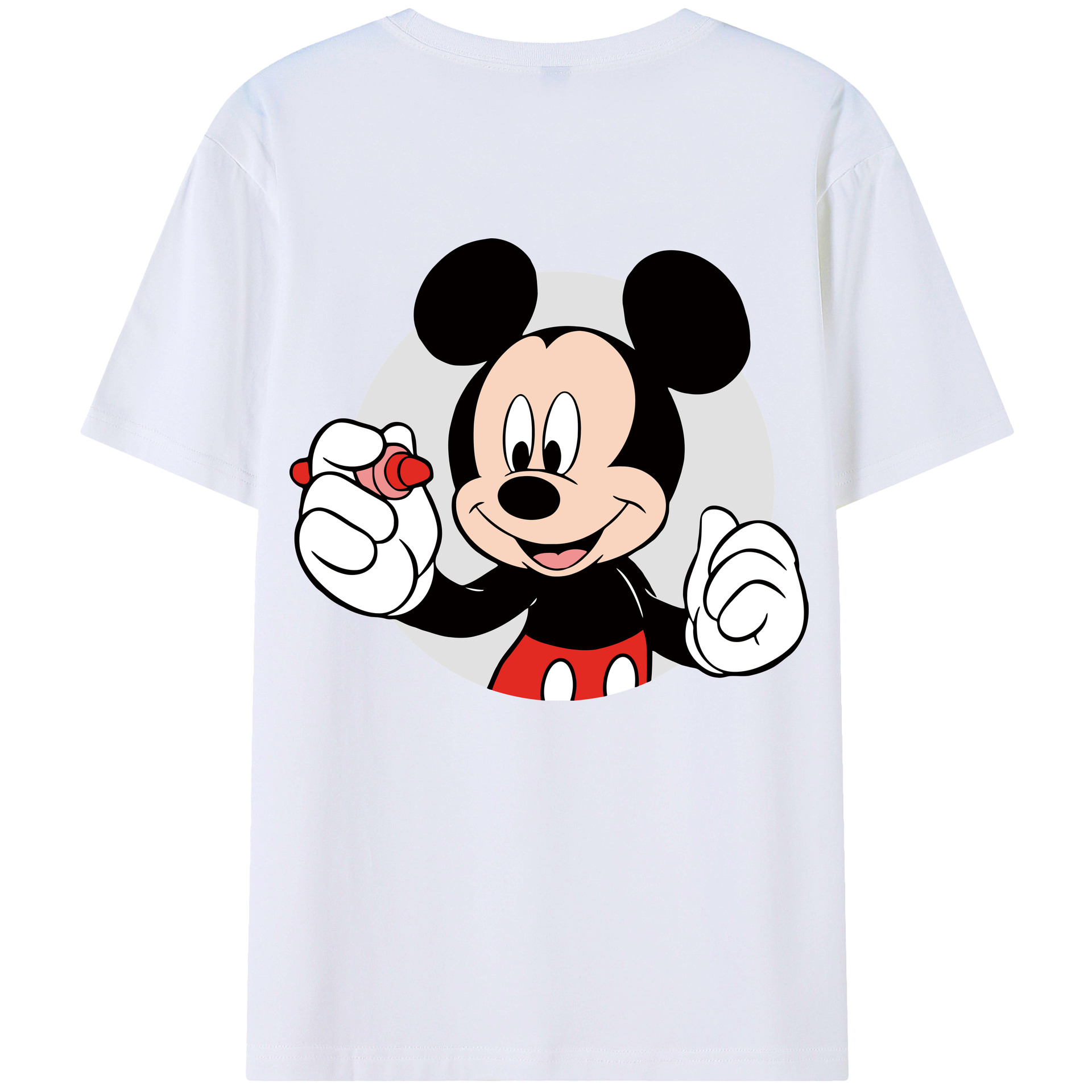 （画像用） ミッキーマウス Mickey Mouse レディース半袖Tシャツ(バックプリント)