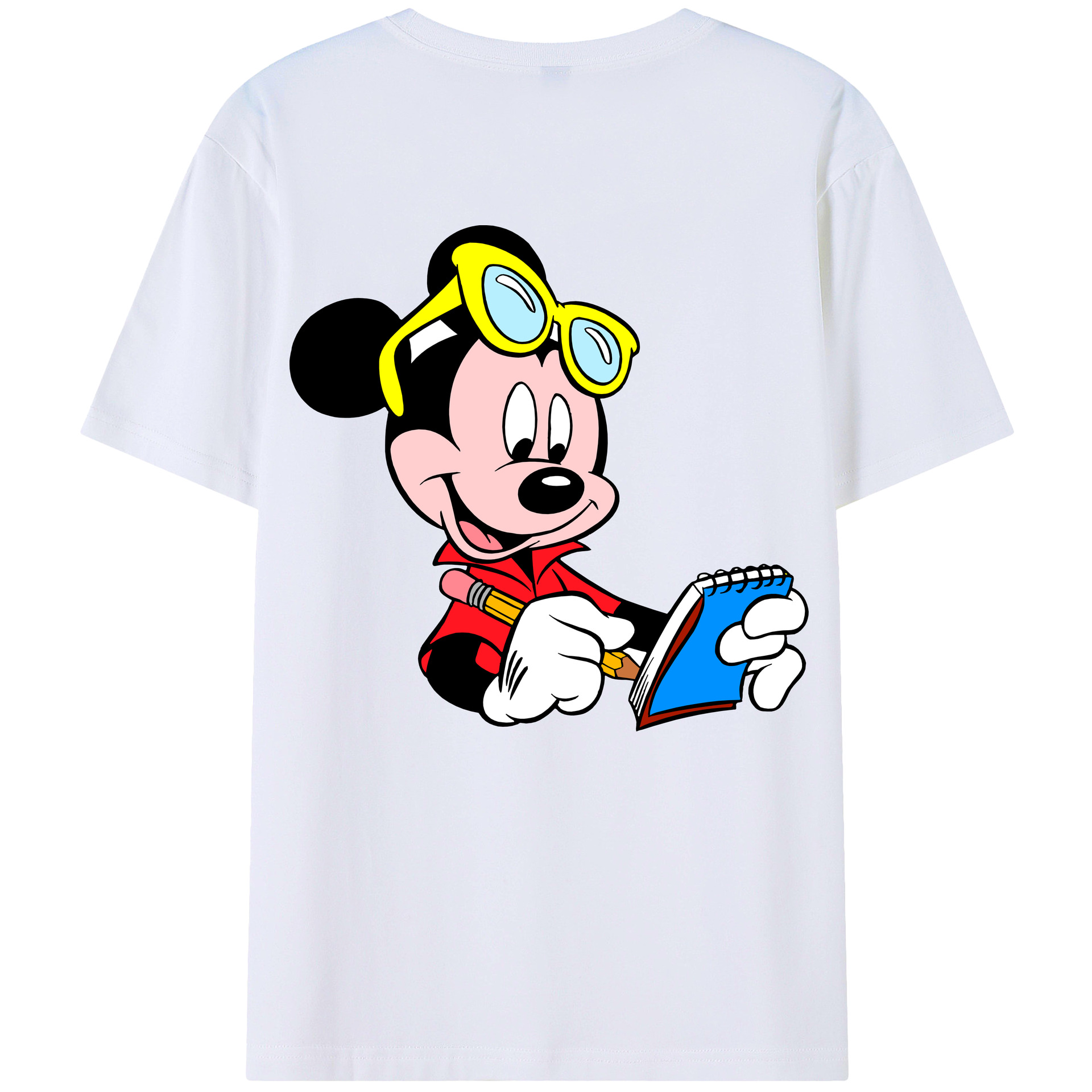 （画像用） ミッキーマウス Mickey Mouse レディース半袖Tシャツ(バックプリント)