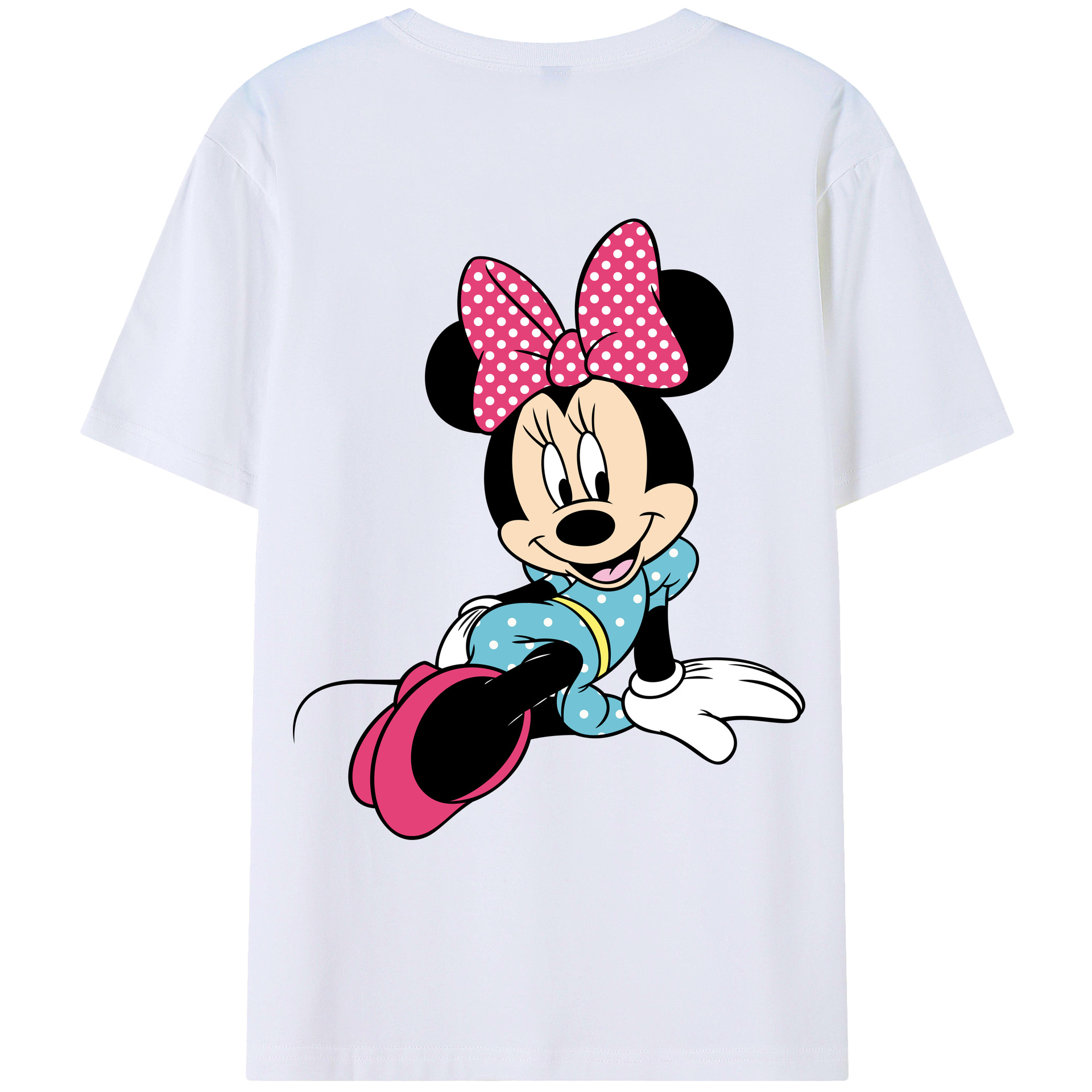（画像用） ミッキーマウス Mickey Mouse レディース半袖Tシャツ(バックプリント)