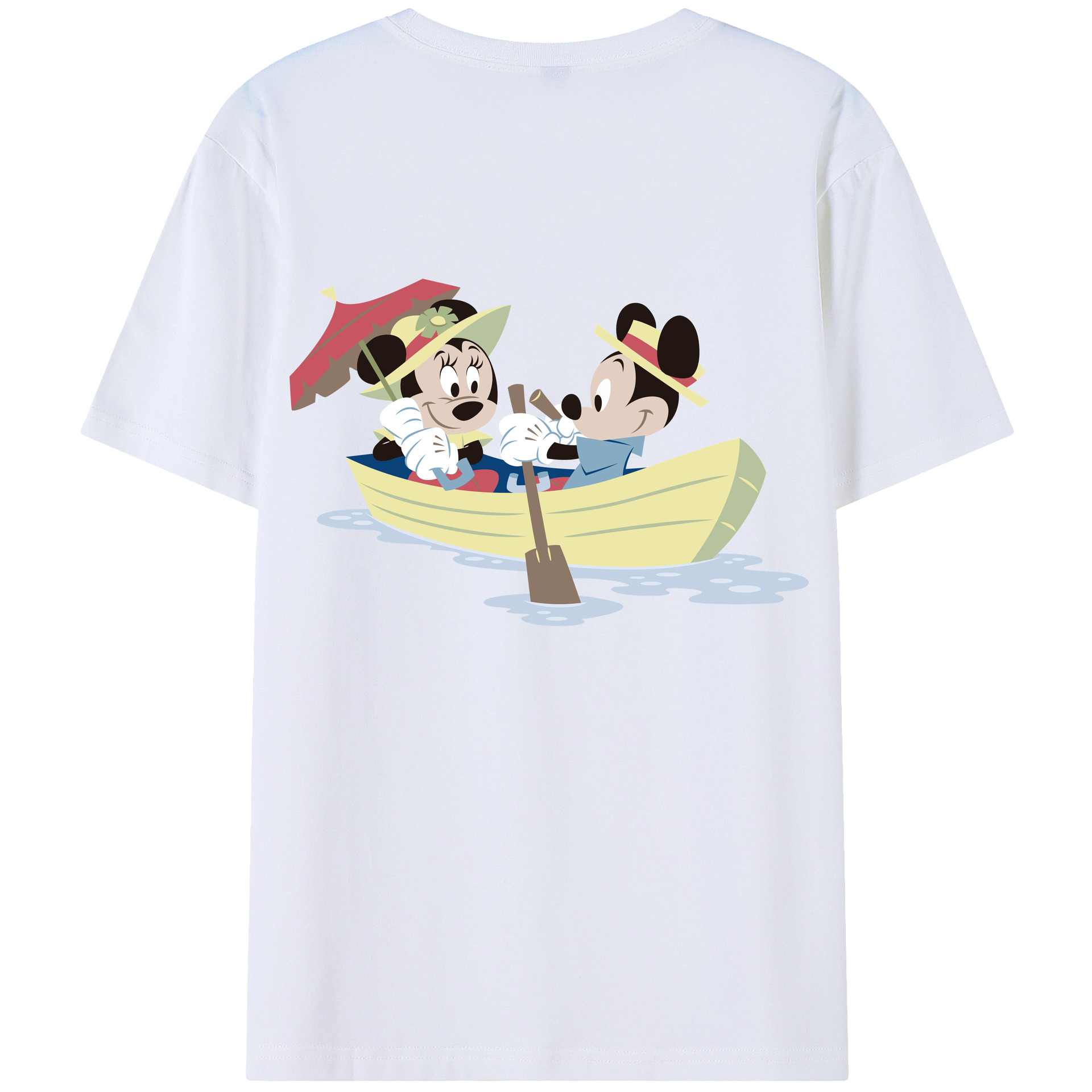 （画像用） ミッキーマウス Mickey Mouse レディース半袖Tシャツ(バックプリント)