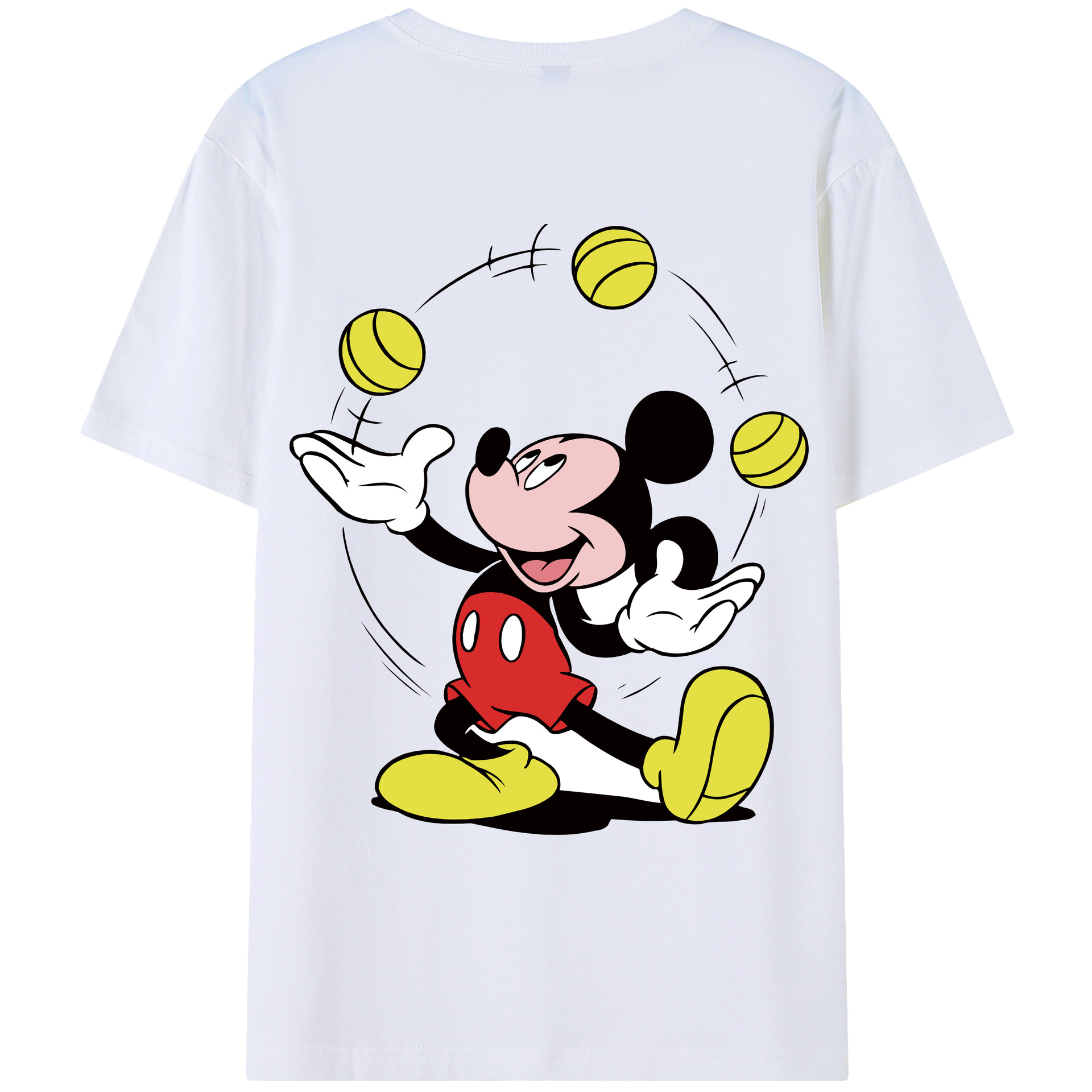 （画像用） ミッキーマウス Mickey Mouse レディース半袖Tシャツ(バックプリント)