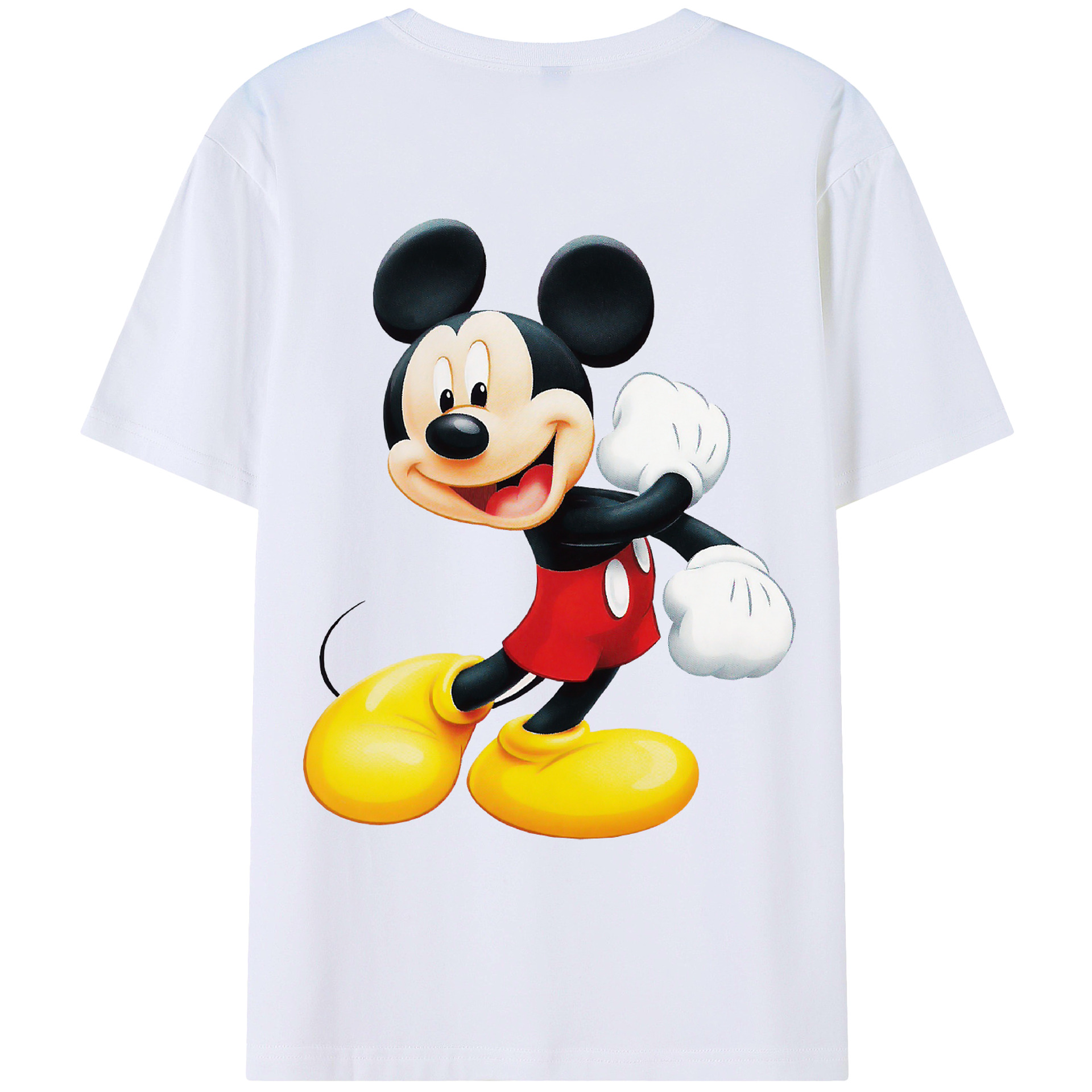 （画像用） ミッキーマウス Mickey Mouse レディース半袖Tシャツ(バックプリント)
