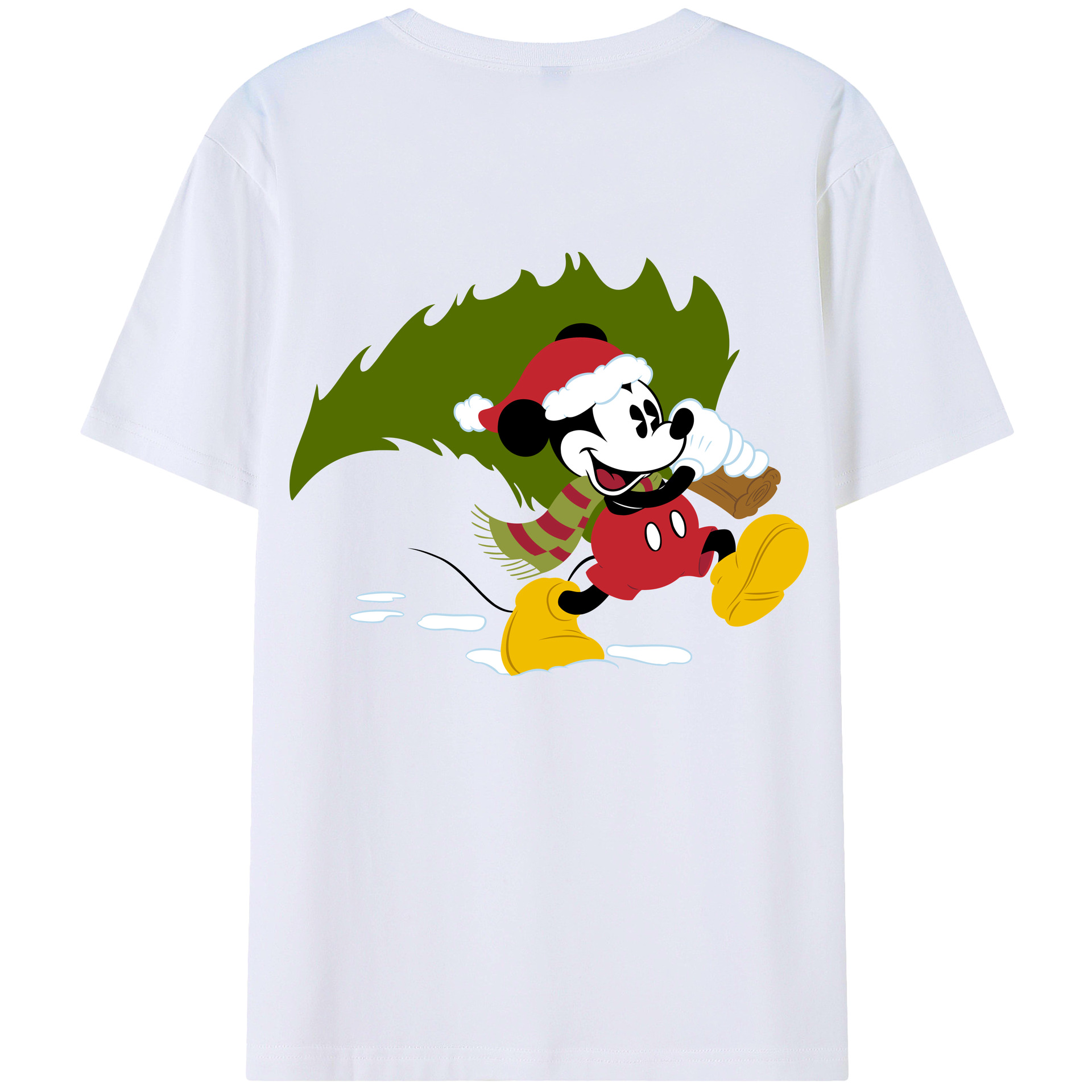 （画像用） ミッキーマウス Mickey Mouse レディース半袖Tシャツ(バックプリント)