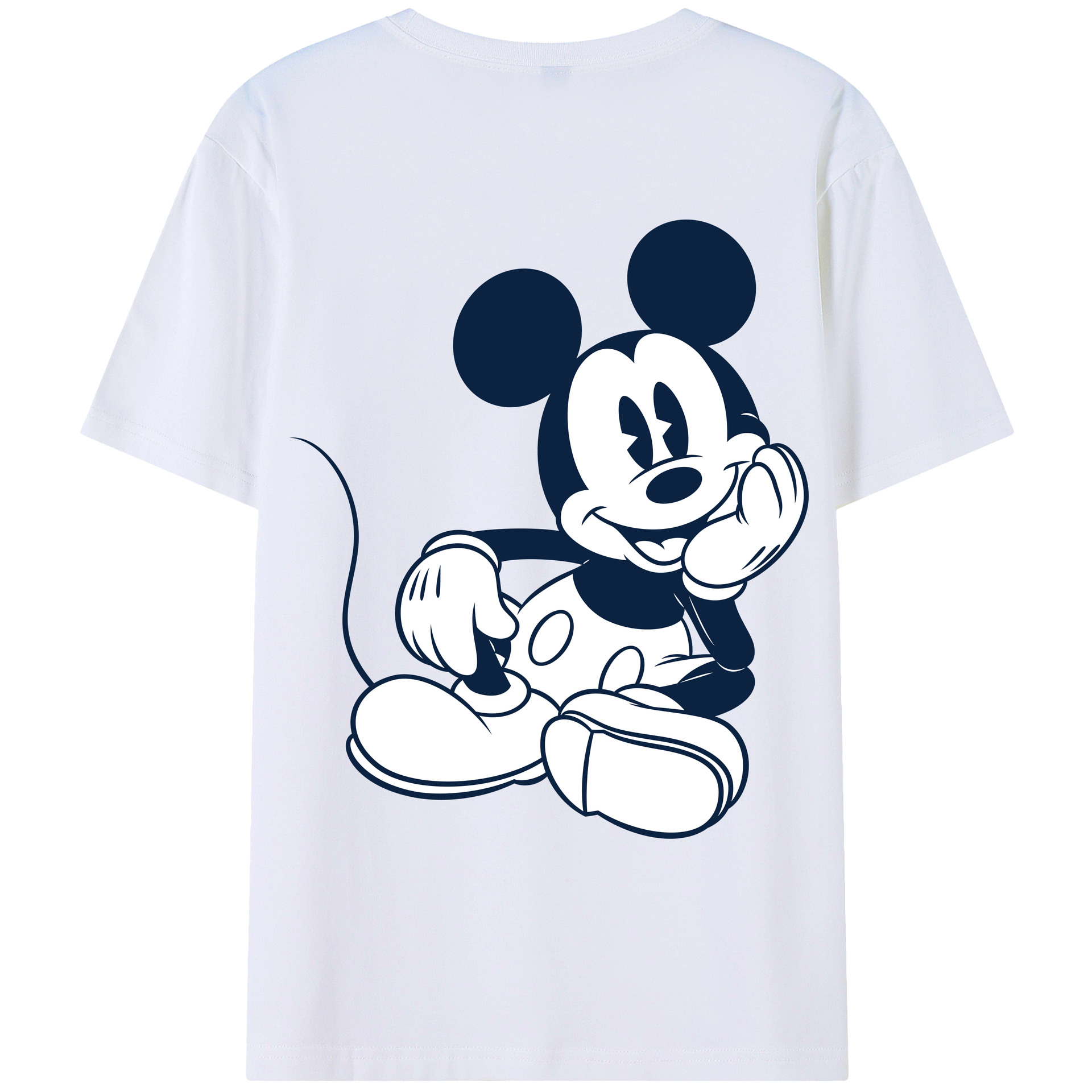 （画像用） ミッキーマウス Mickey Mouse レディース半袖Tシャツ(バックプリント)
