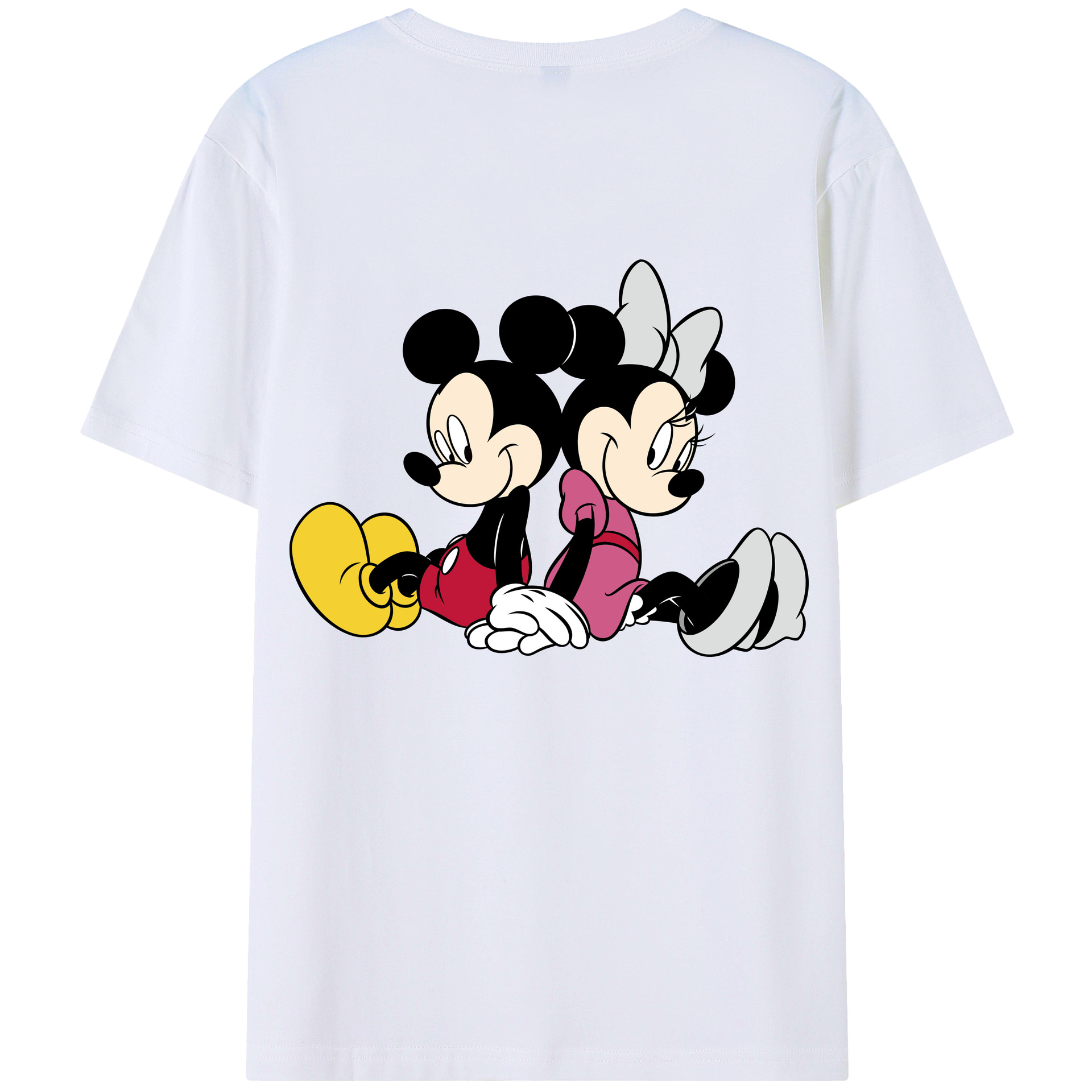 （画像用） ミッキーマウス Mickey Mouse レディース半袖Tシャツ(バックプリント)