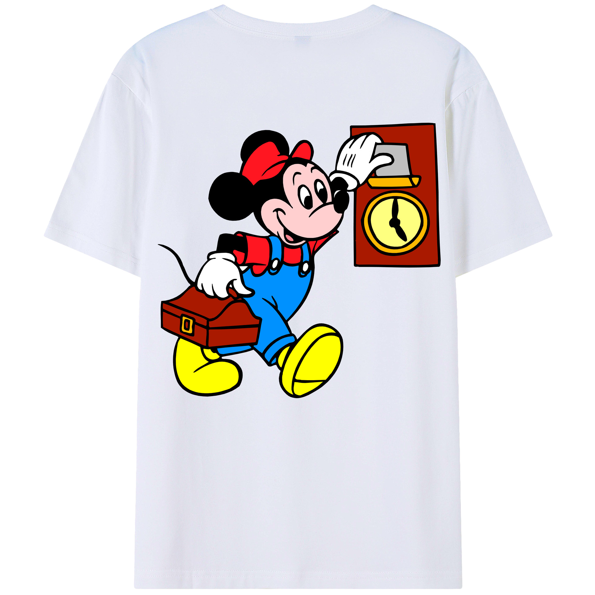 （画像用） ミッキーマウス Mickey Mouse レディース半袖Tシャツ(バックプリント)
