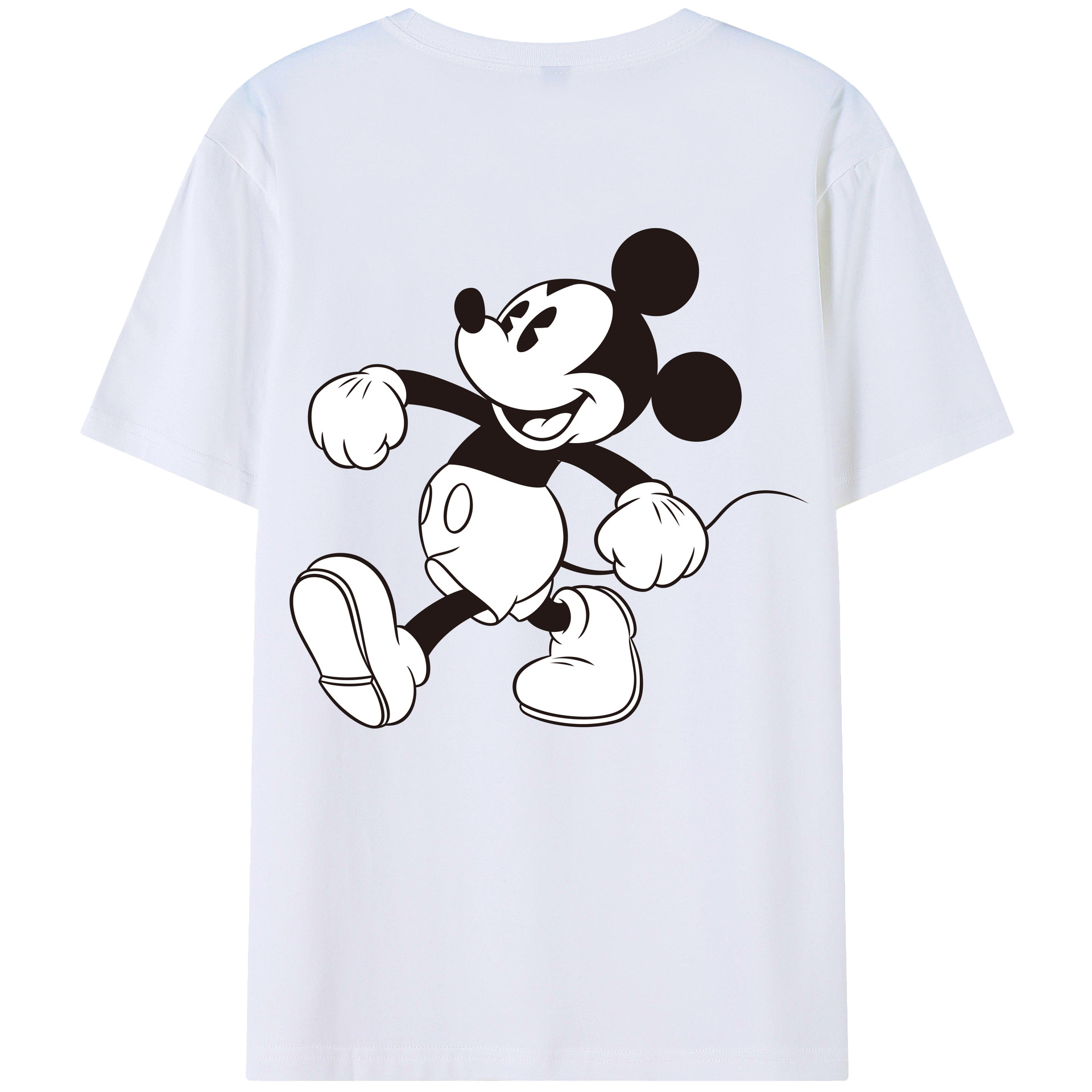 （画像用） ミッキーマウス Mickey Mouse レディース半袖Tシャツ(バックプリント)