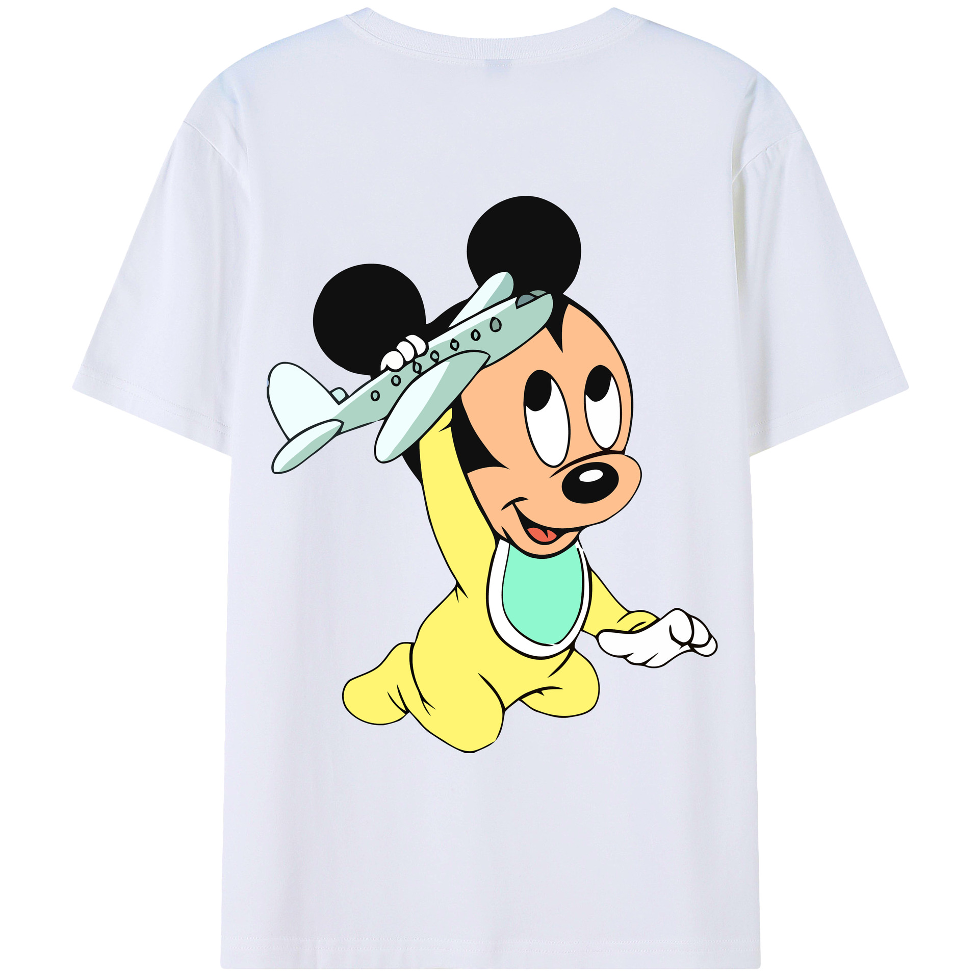 （画像用） ミッキーマウス Mickey Mouse レディース半袖Tシャツ(バックプリント)