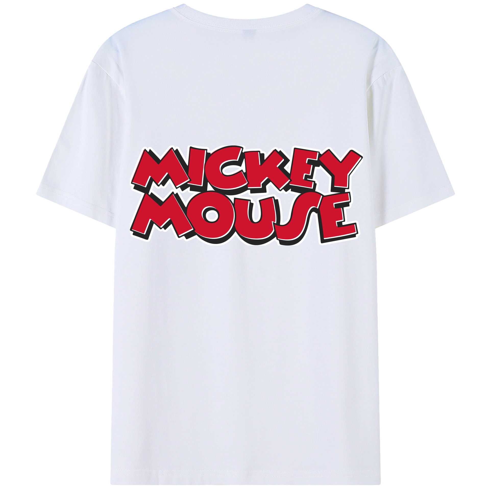 （画像用） ミッキーマウス Mickey Mouse レディース半袖Tシャツ(バックプリント)