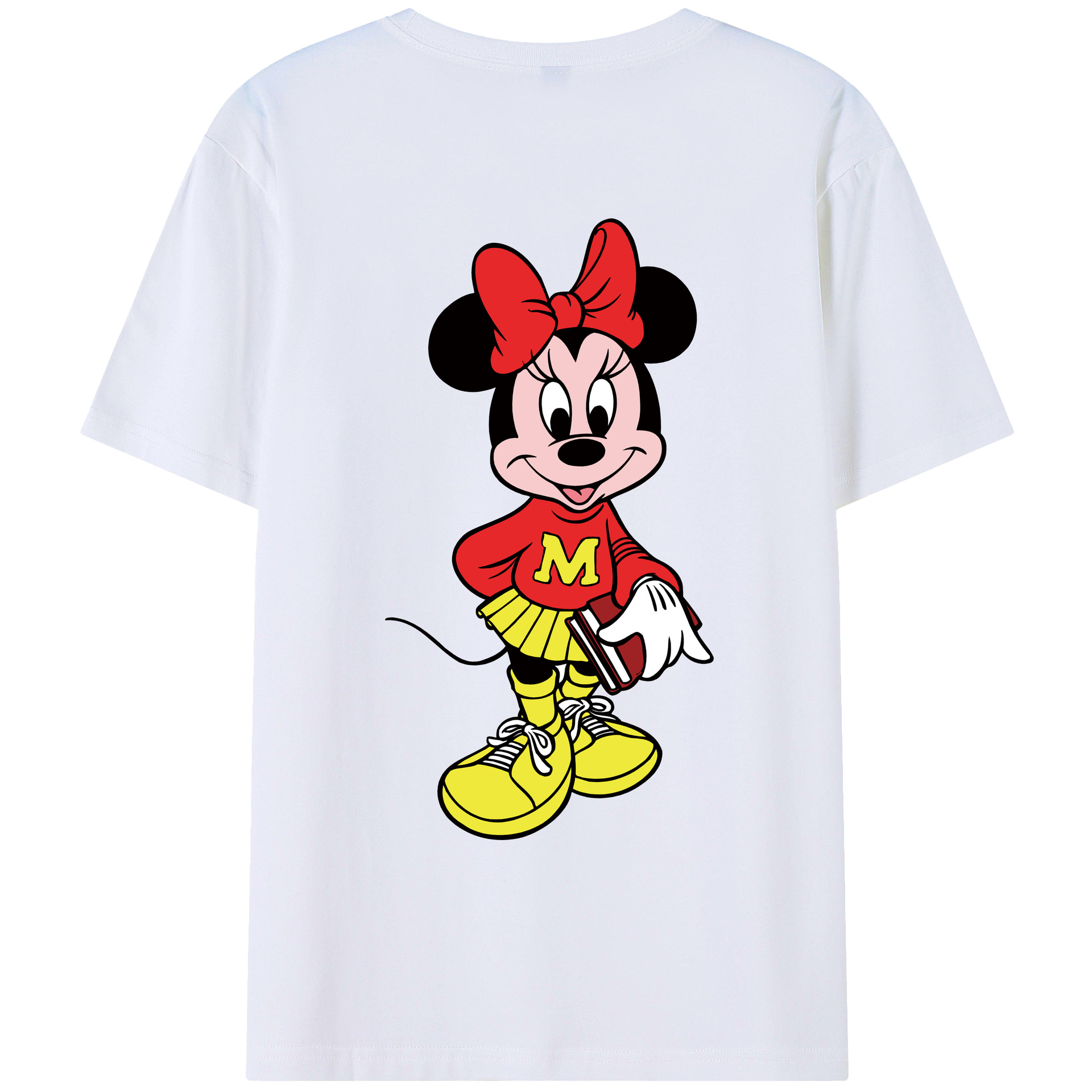 （画像用） ミッキーマウス Mickey Mouse レディース半袖Tシャツ(バックプリント)