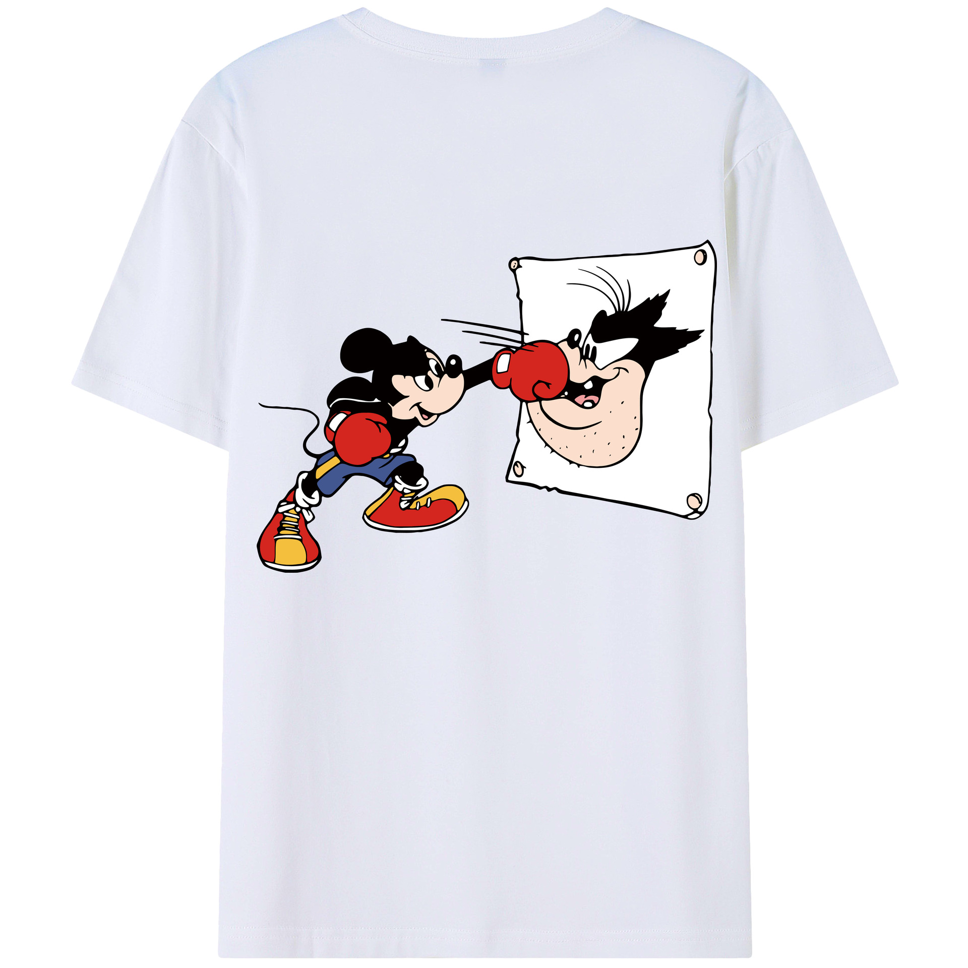 （画像用） ミッキーマウス Mickey Mouse レディース半袖Tシャツ(バックプリント)