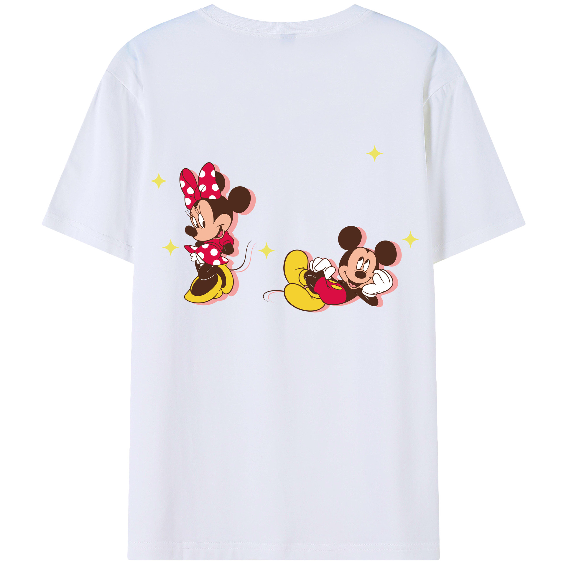（画像用） ミッキーマウス Mickey Mouse レディース半袖Tシャツ(バックプリント)