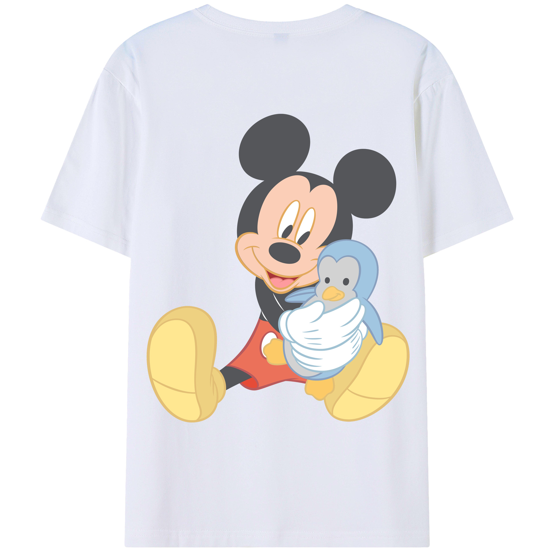 （画像用） ミッキーマウス Mickey Mouse レディース半袖Tシャツ(バックプリント)