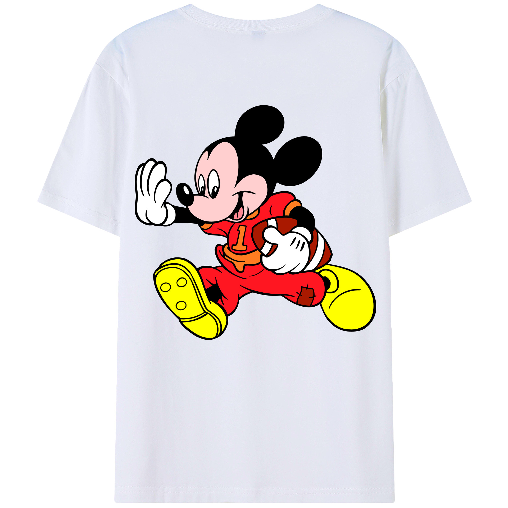 （画像用） ミッキーマウス Mickey Mouse レディース半袖Tシャツ(バックプリント)