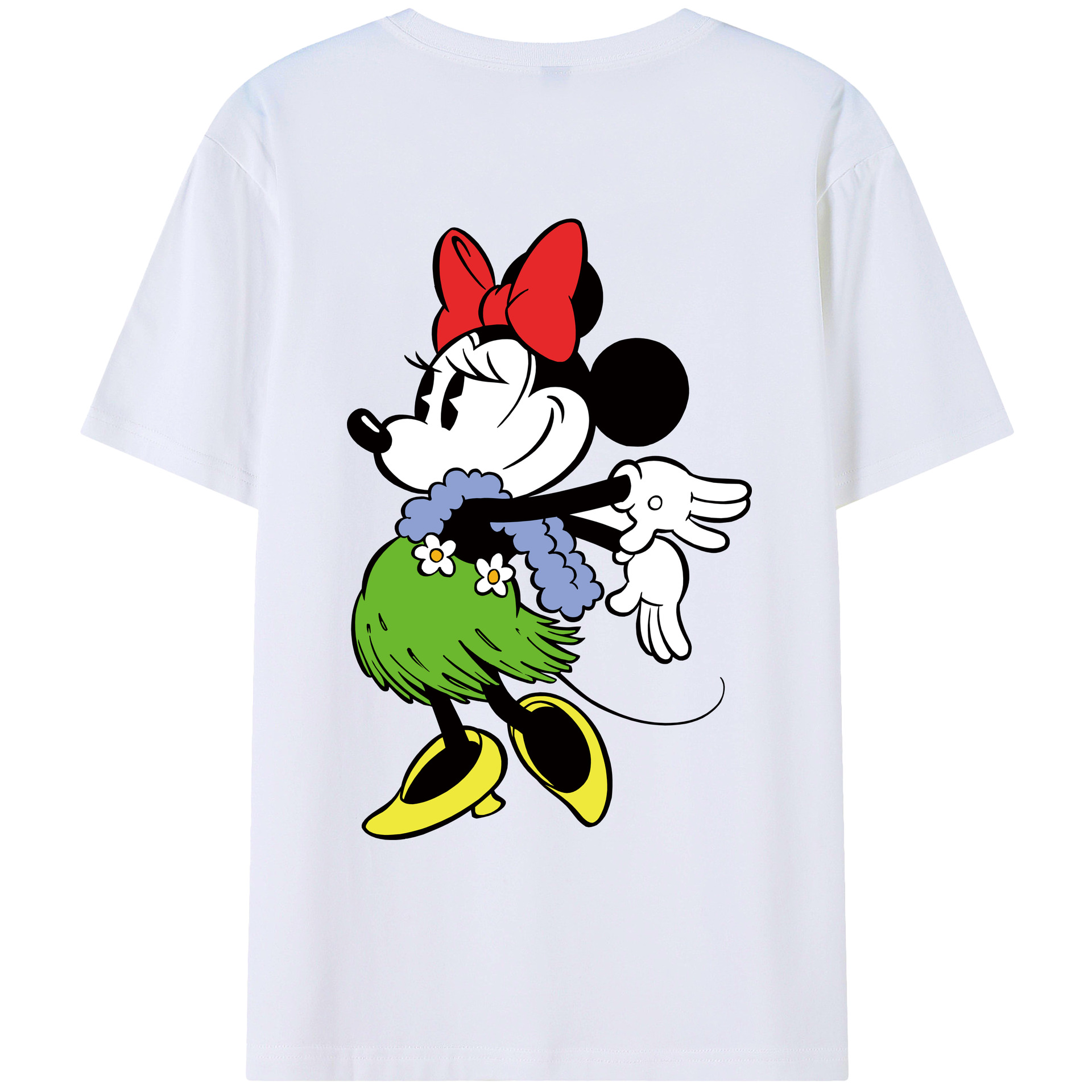 （画像用） ミッキーマウス Mickey Mouse レディース半袖Tシャツ(バックプリント)
