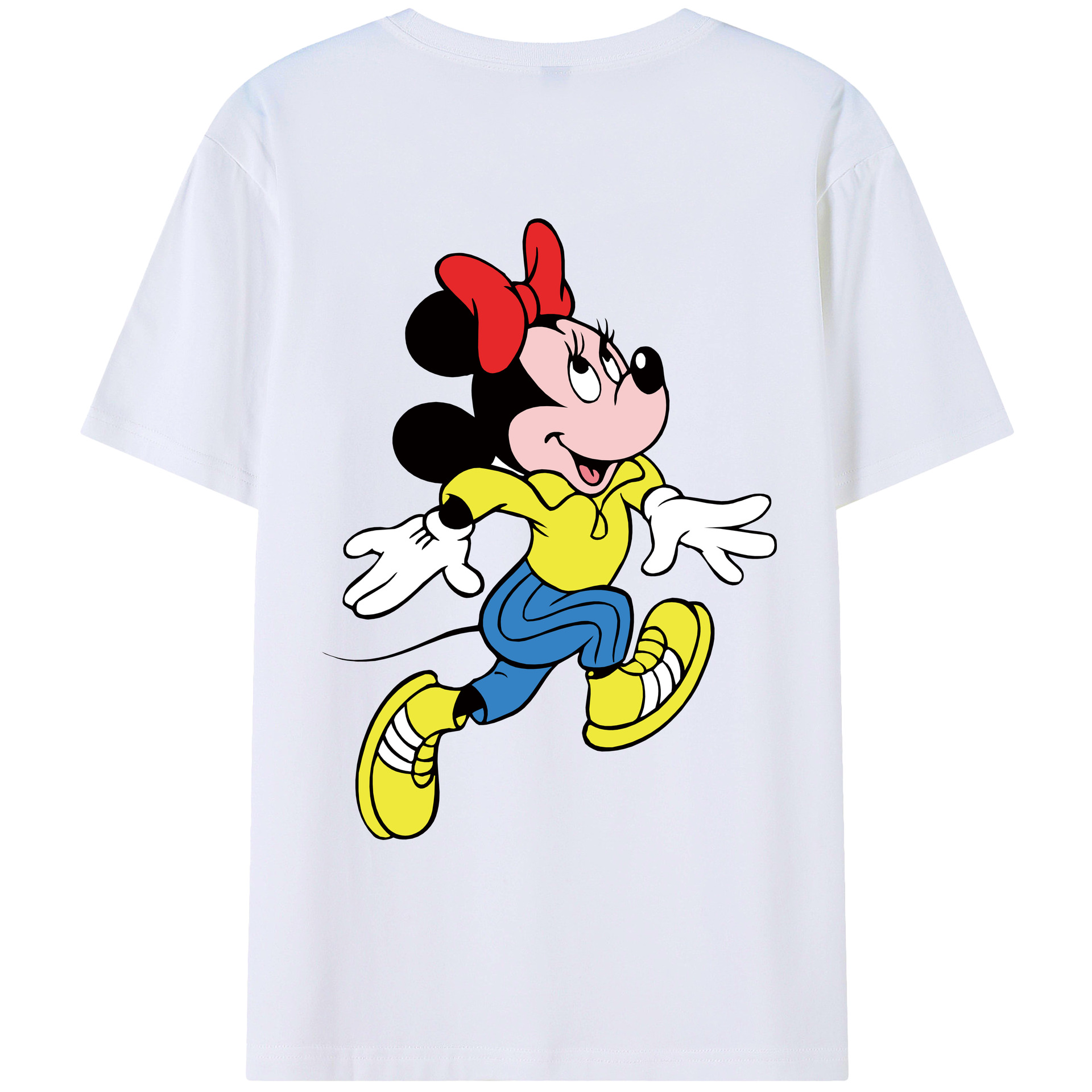 （画像用） ミッキーマウス Mickey Mouse レディース半袖Tシャツ(バックプリント)