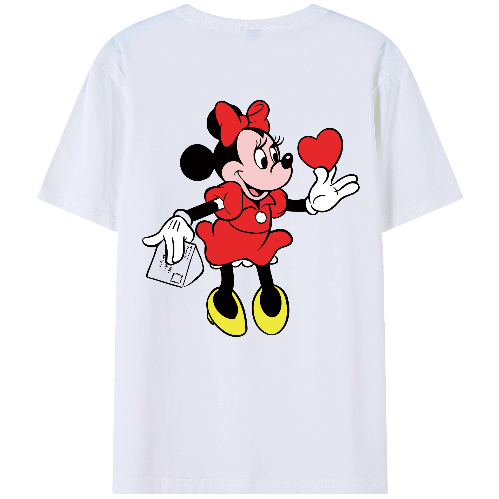 （画像用） ミッキーマウス Mickey Mouse レディース半袖Tシャツ(バックプリント)