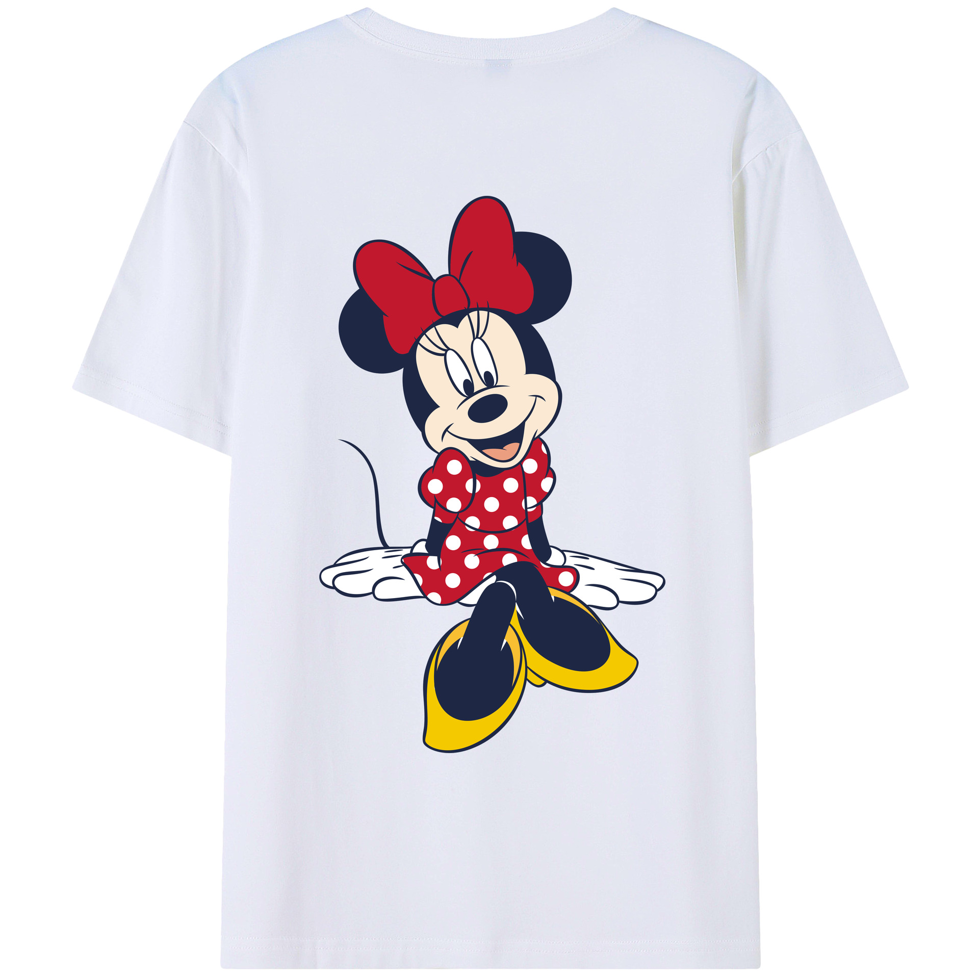 （画像用） ミッキーマウス Mickey Mouse レディース半袖Tシャツ(バックプリント)