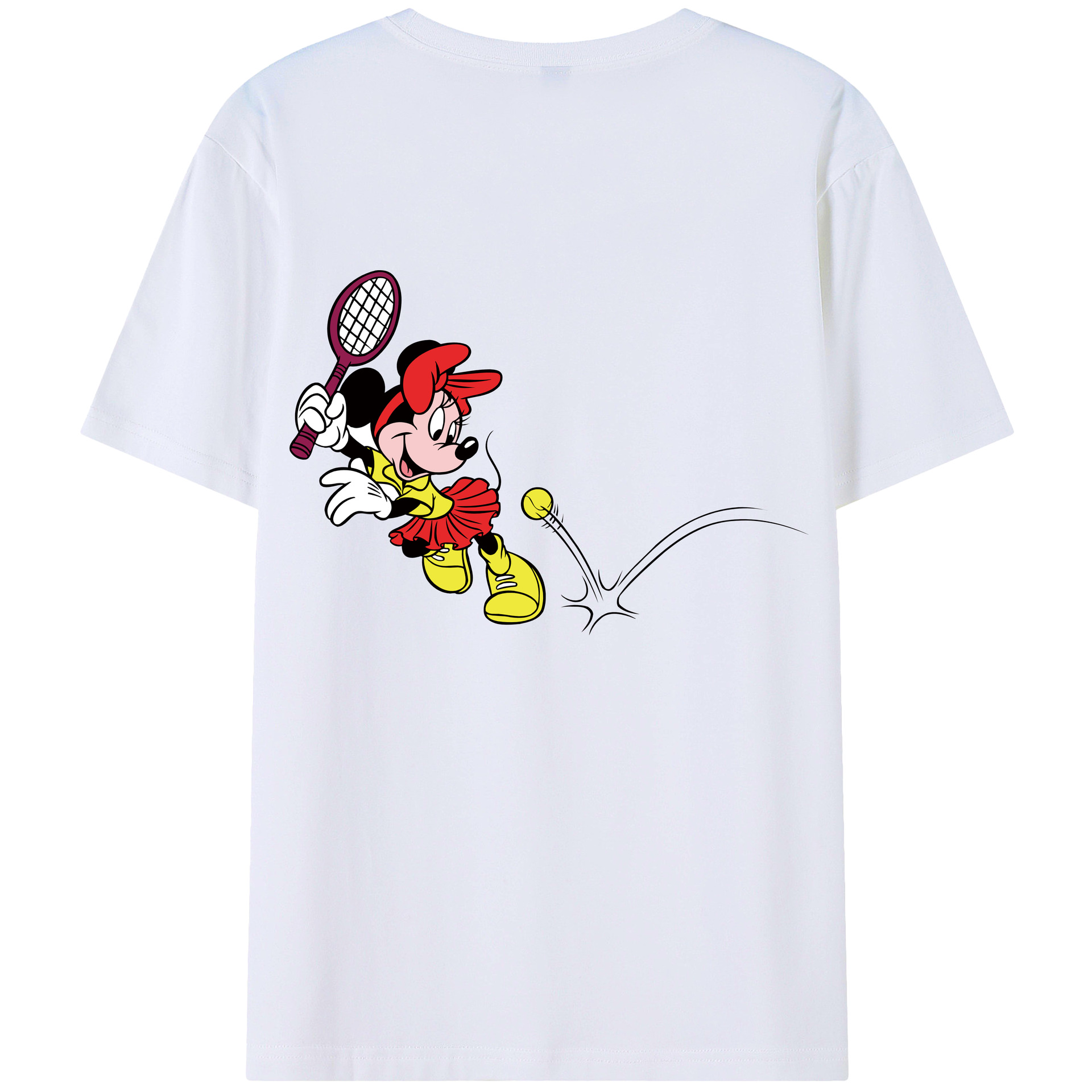 （画像用） ミッキーマウス Mickey Mouse レディース半袖Tシャツ(バックプリント)