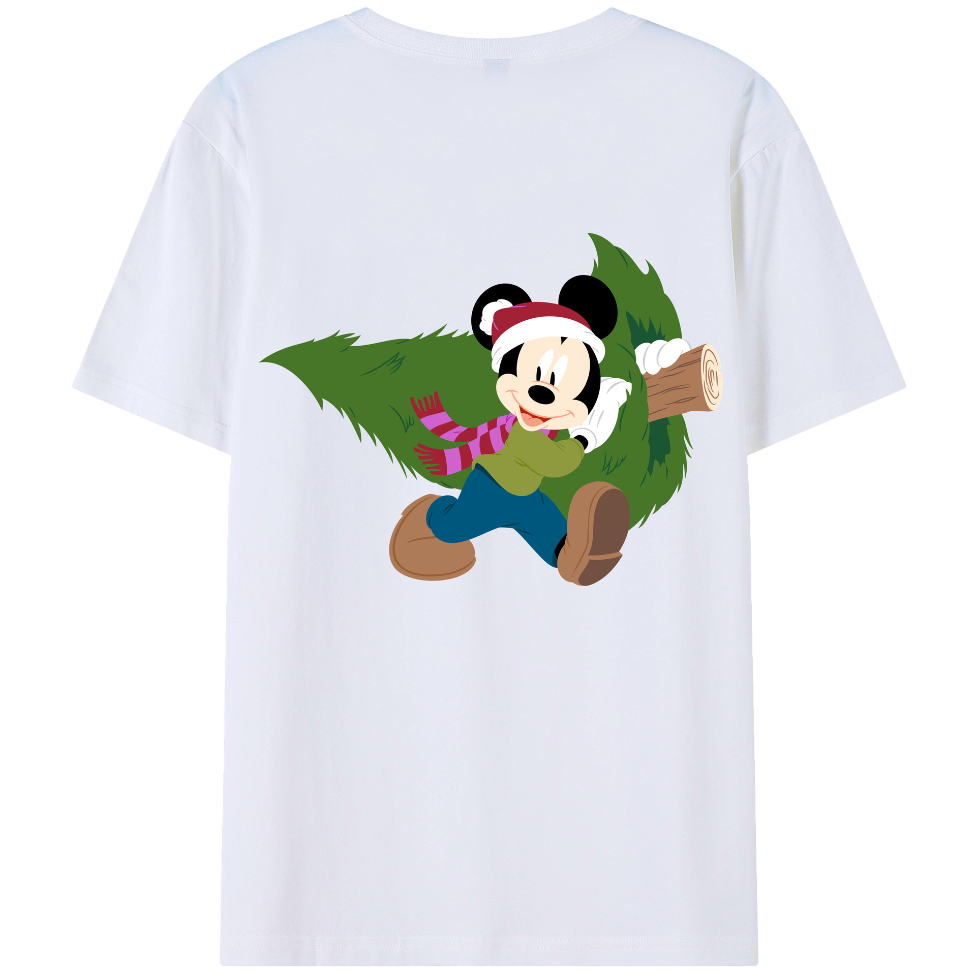 （画像用） ミッキーマウス Mickey Mouse レディース半袖Tシャツ(バックプリント)