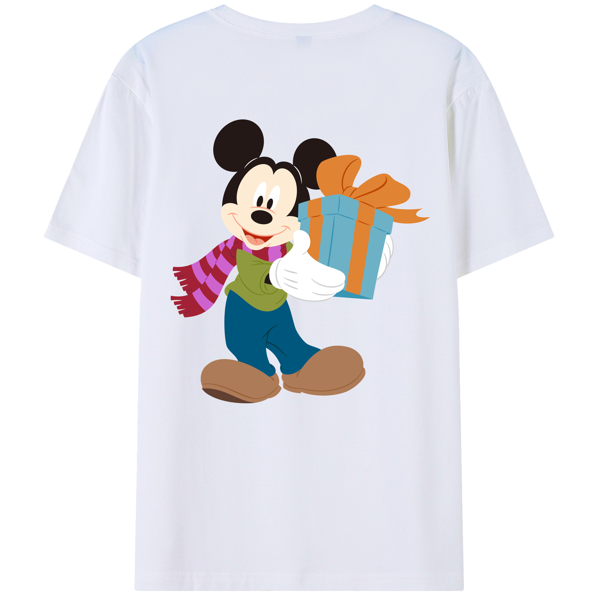 （画像用） ミッキーマウス Mickey Mouse レディース半袖Tシャツ(バックプリント)