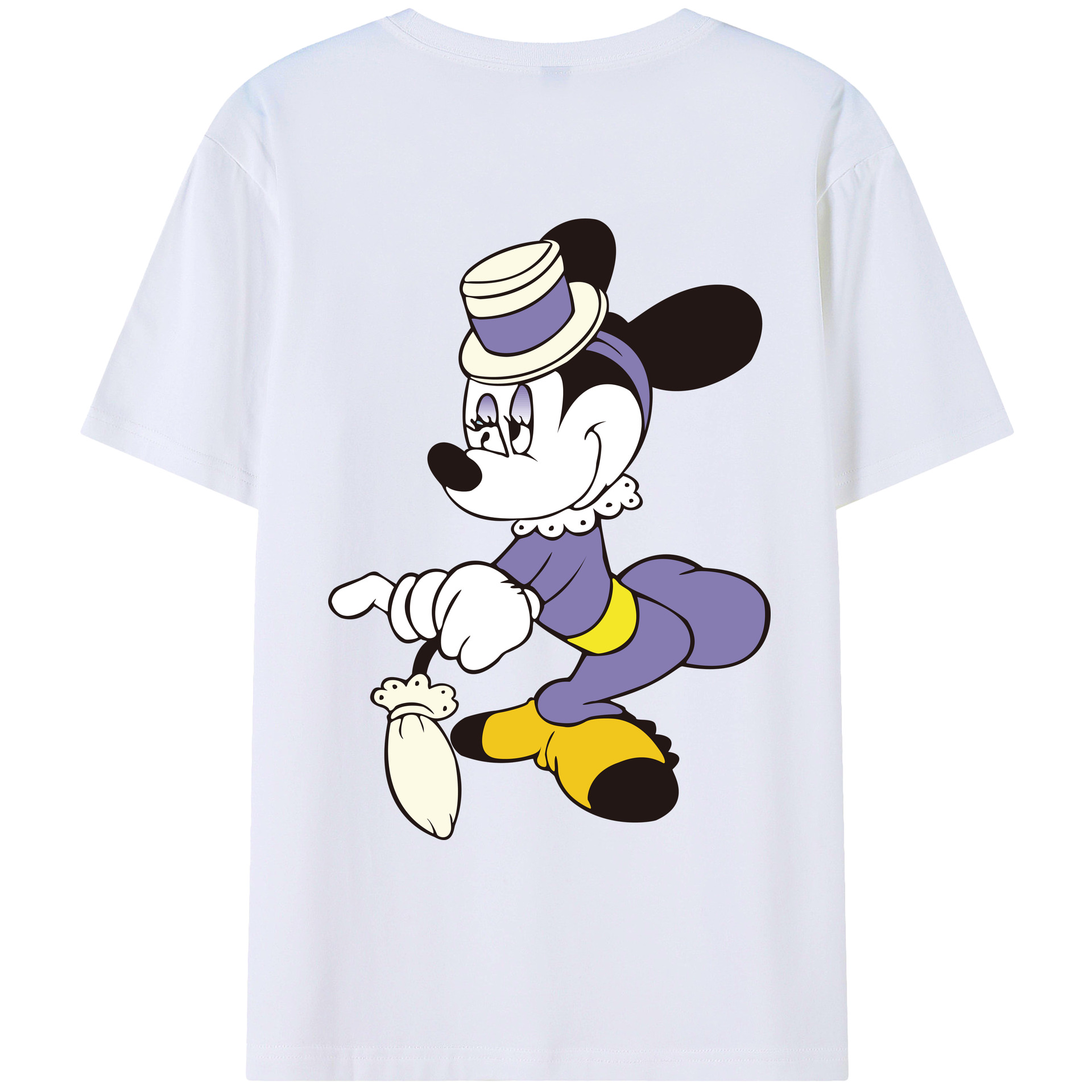（画像用） ミッキーマウス Mickey Mouse レディース半袖Tシャツ(バックプリント)