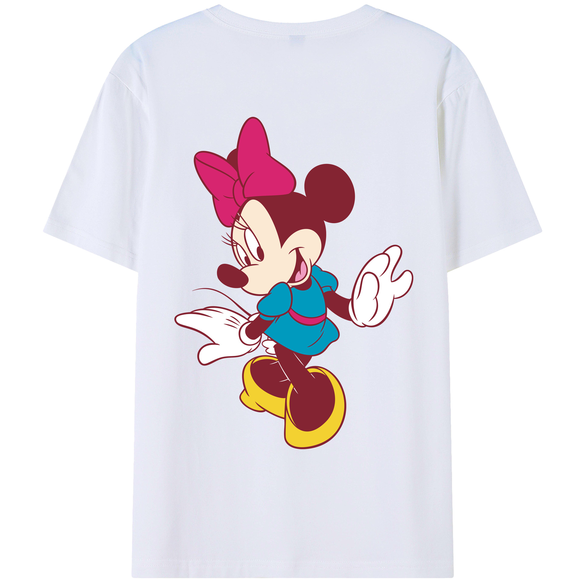 （画像用） ミッキーマウス Mickey Mouse レディース半袖Tシャツ(バックプリント)