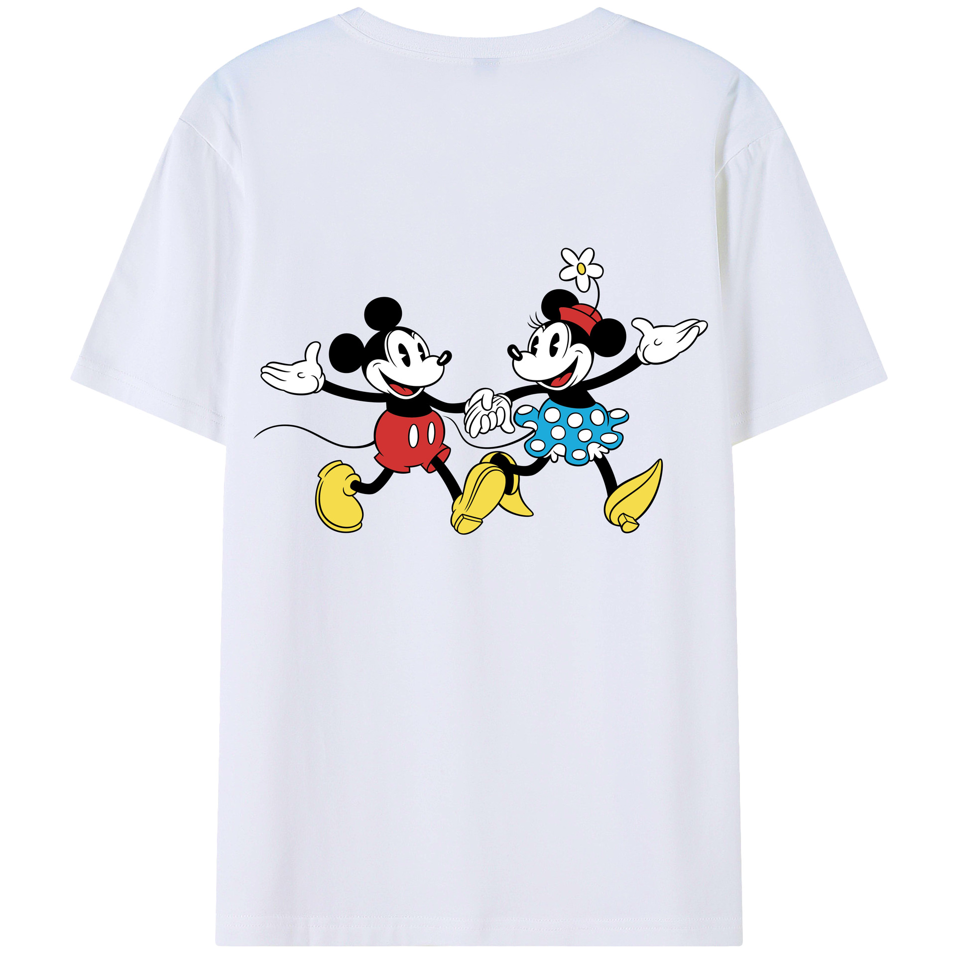 （画像用） ミッキーマウス Mickey Mouse レディース半袖Tシャツ(バックプリント)