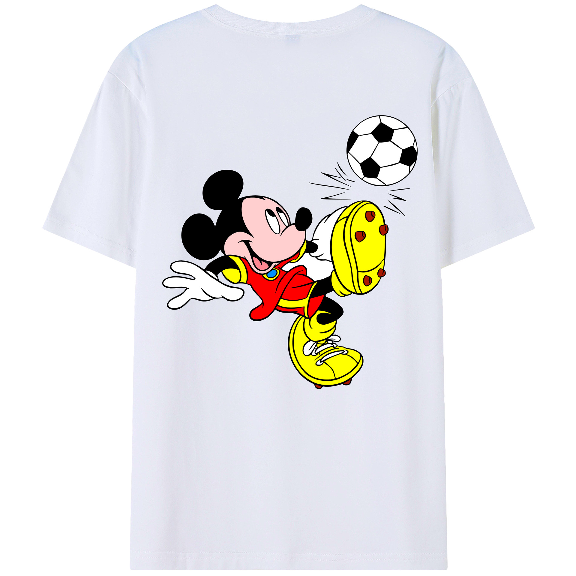 （画像用） ミッキーマウス Mickey Mouse レディース半袖Tシャツ(バックプリント)