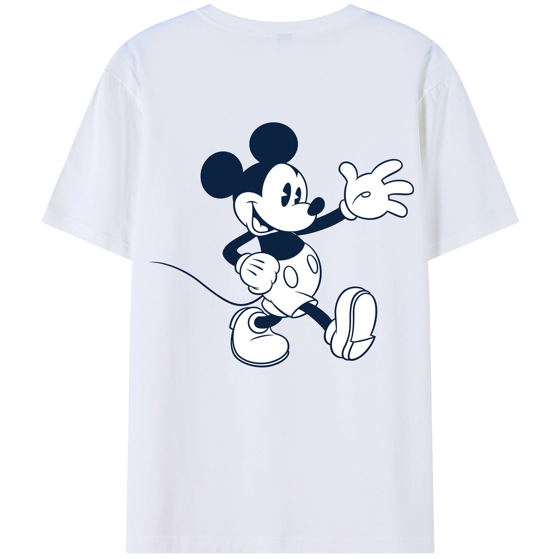 （画像用） ミッキーマウス Mickey Mouse レディース半袖Tシャツ(バックプリント)
