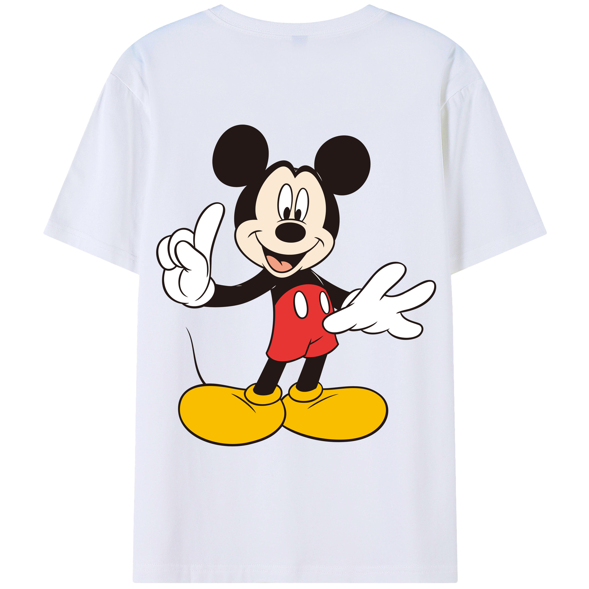 （画像用） ミッキーマウス Mickey Mouse レディース半袖Tシャツ(バックプリント)