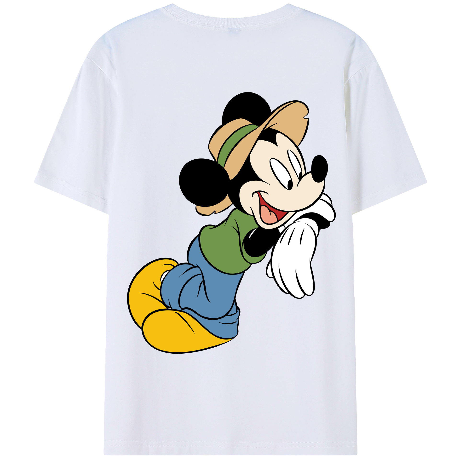 （画像用） ミッキーマウス Mickey Mouse レディース半袖Tシャツ(バックプリント)