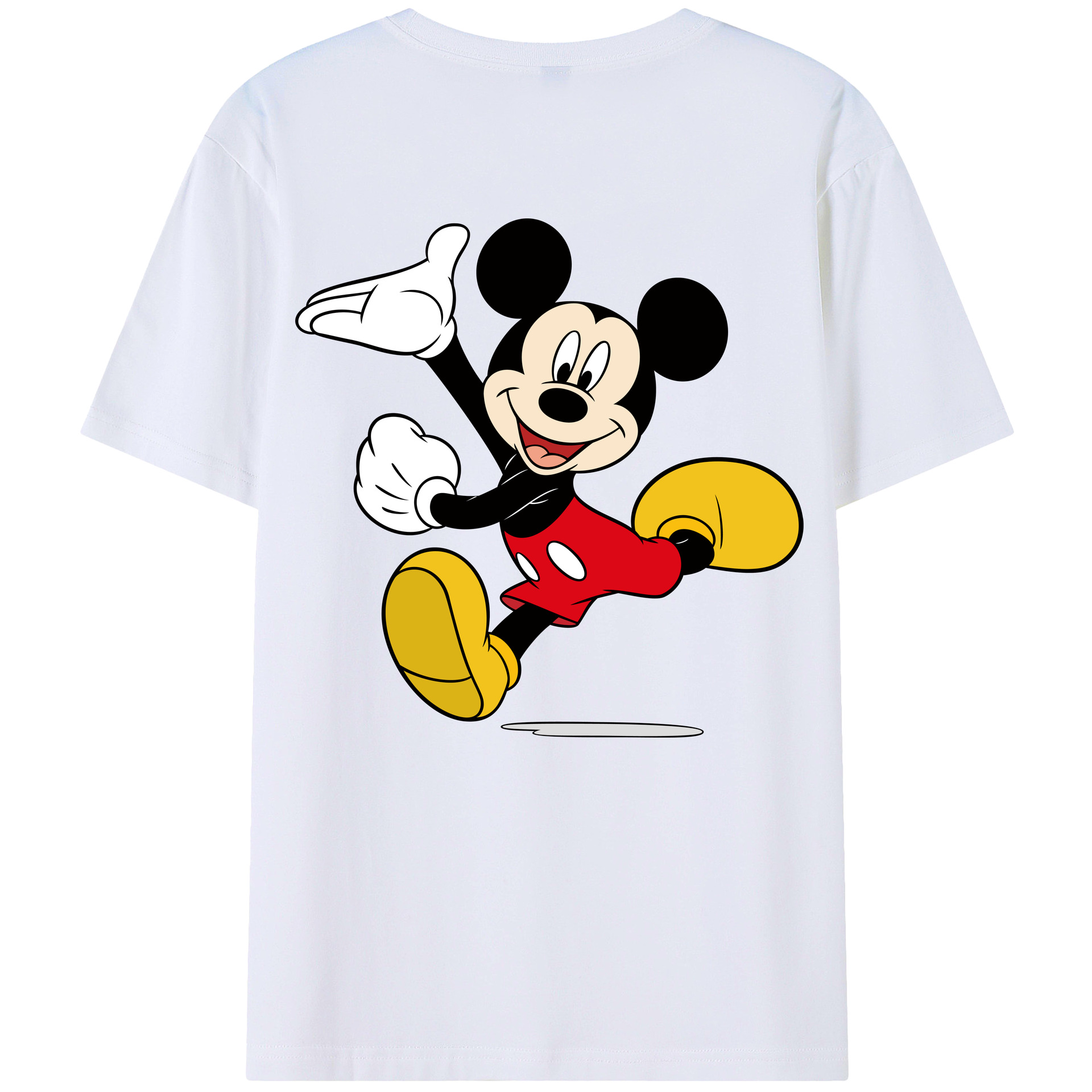 （画像用） ミッキーマウス Mickey Mouse レディース半袖Tシャツ(バックプリント)