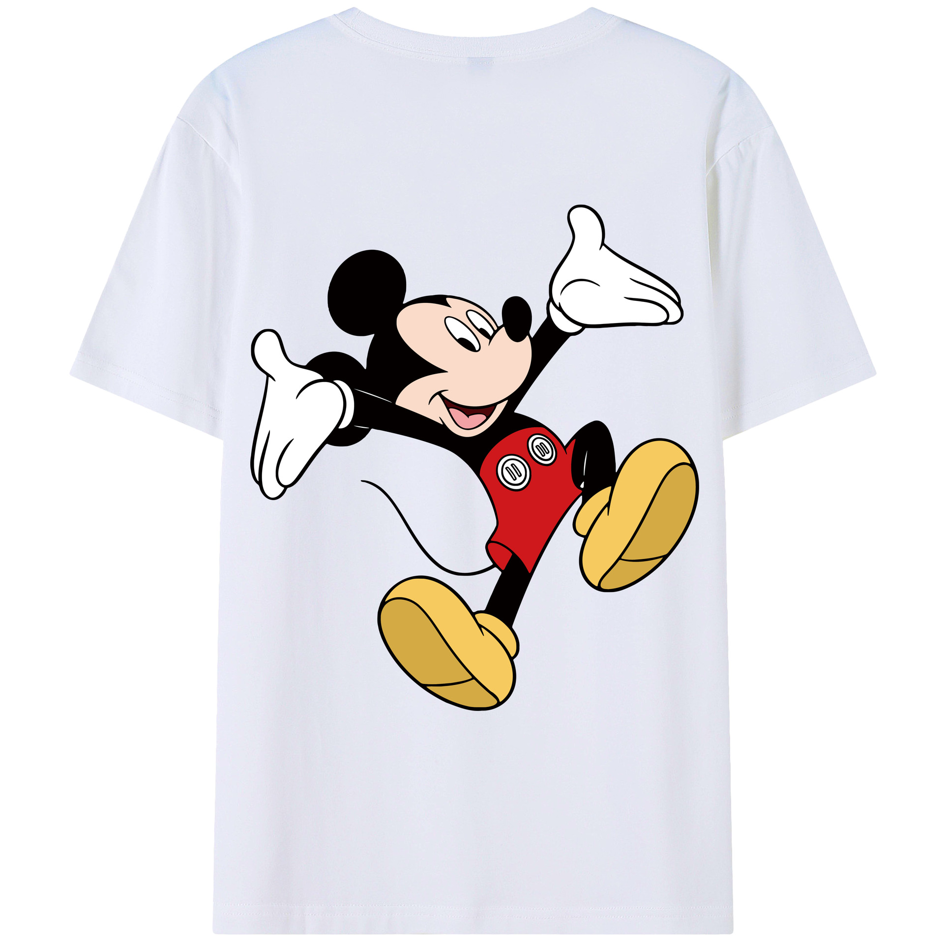 （画像用） ミッキーマウス Mickey Mouse レディース半袖Tシャツ(バックプリント)