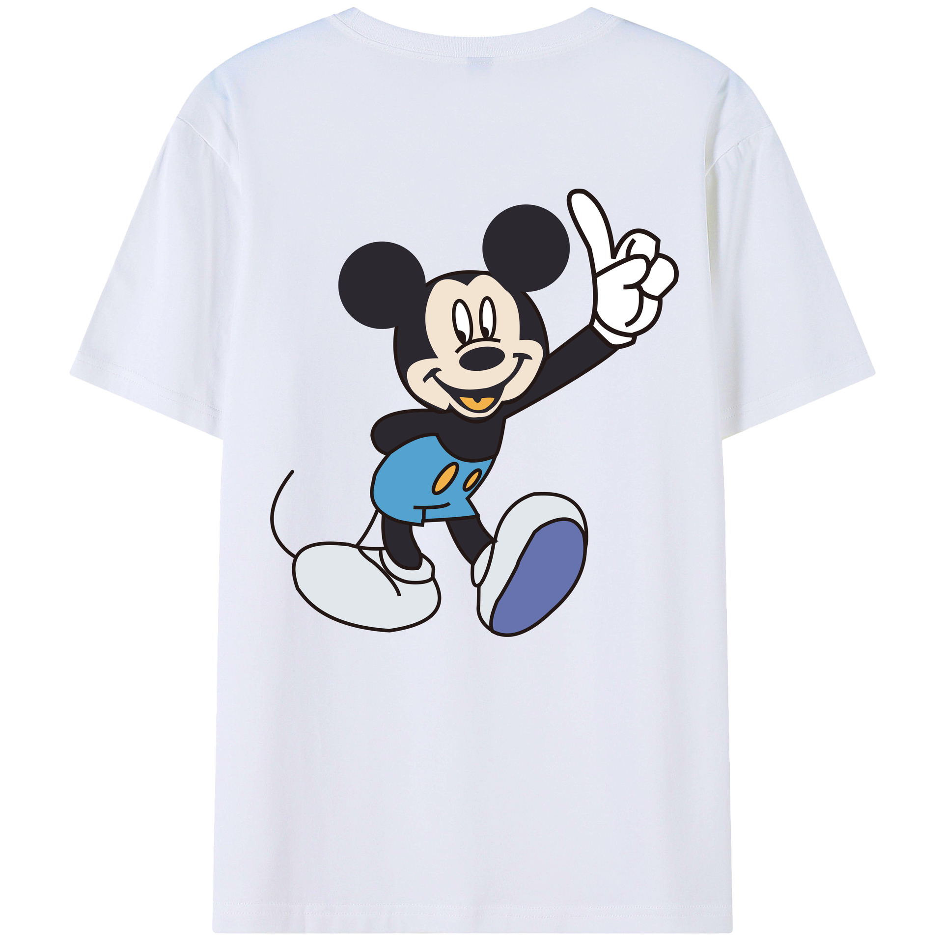 （画像用） ミッキーマウス Mickey Mouse レディース半袖Tシャツ(バックプリント)