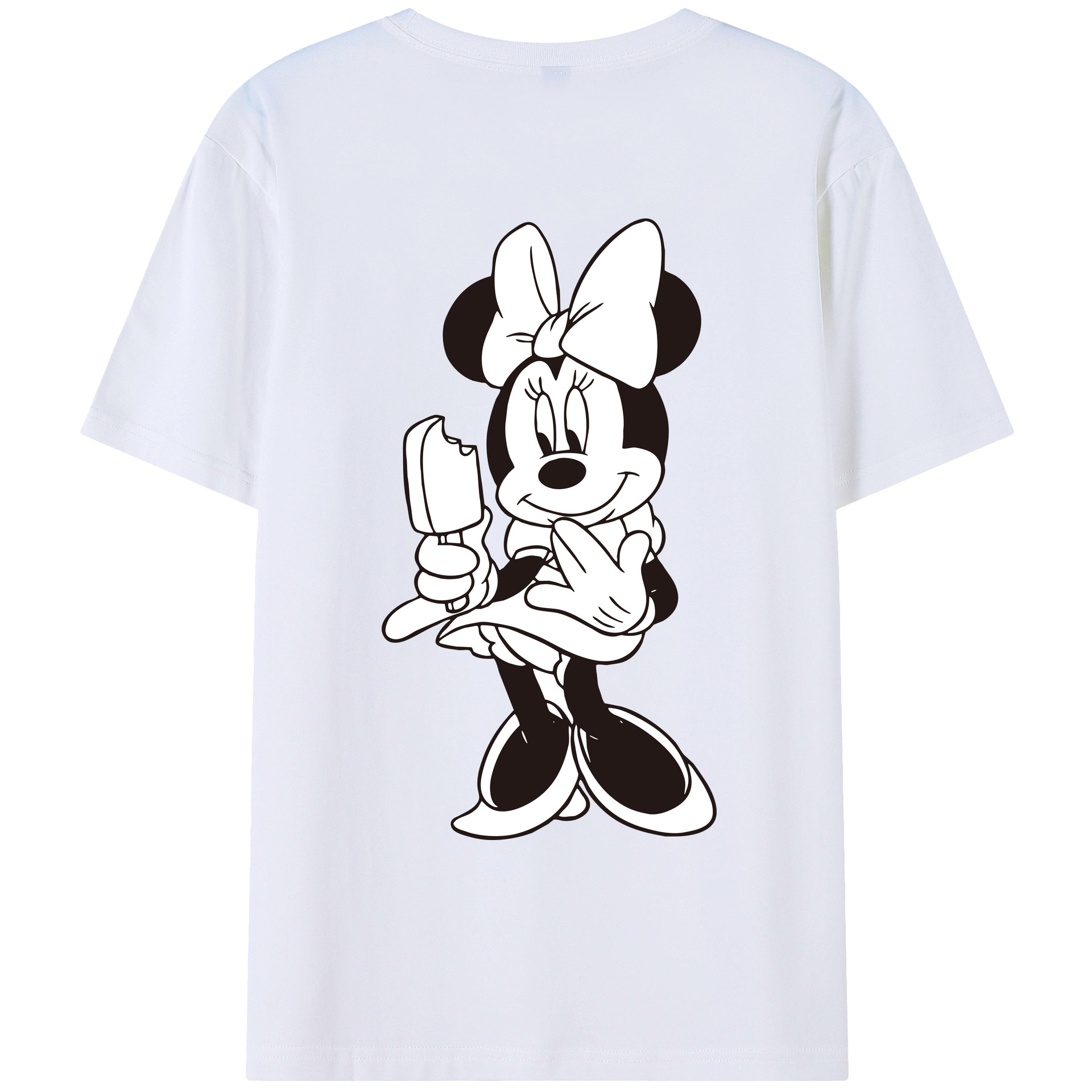 （画像用） ミッキーマウス Mickey Mouse レディース半袖Tシャツ(バックプリント)