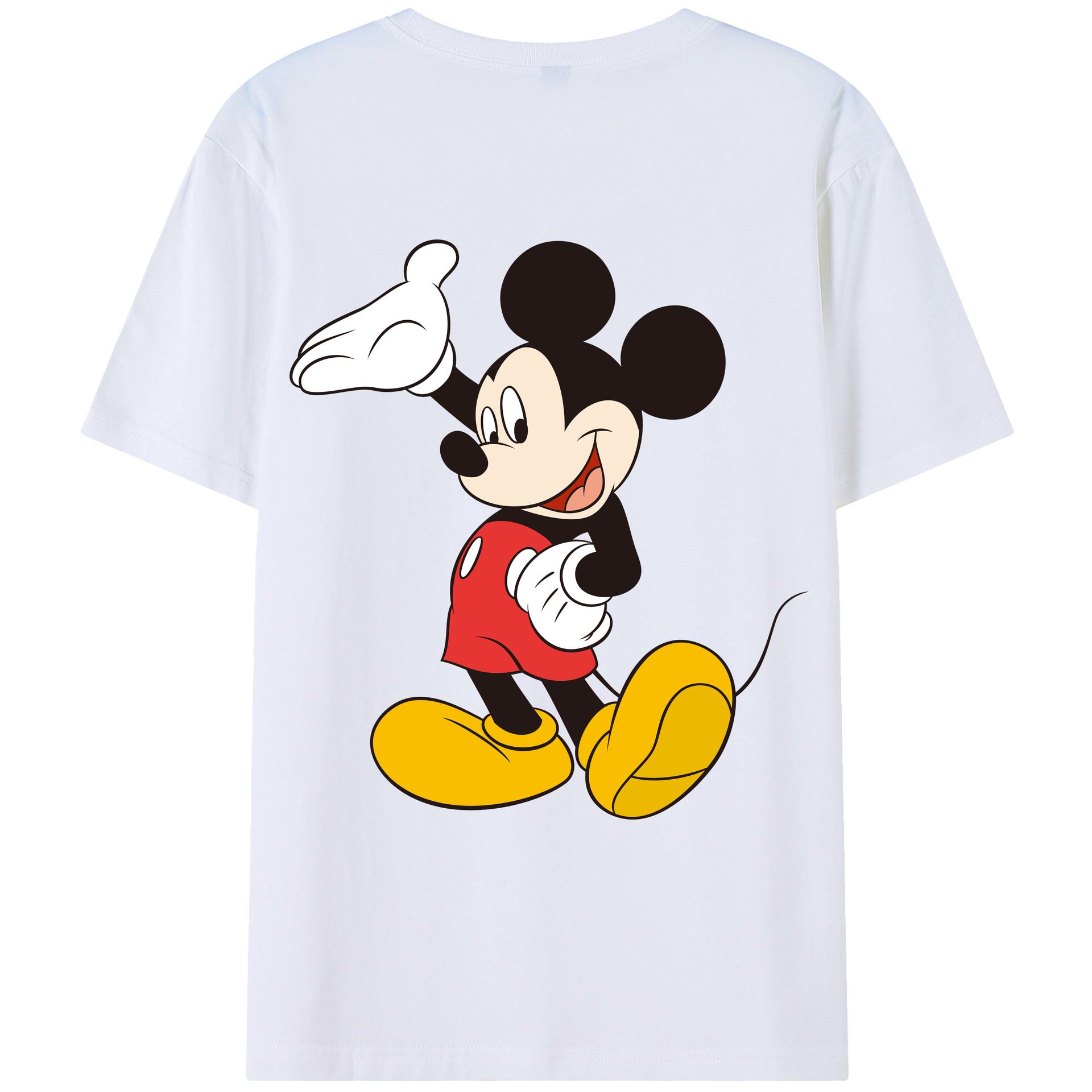 （画像用） ミッキーマウス Mickey Mouse レディース半袖Tシャツ(バックプリント)