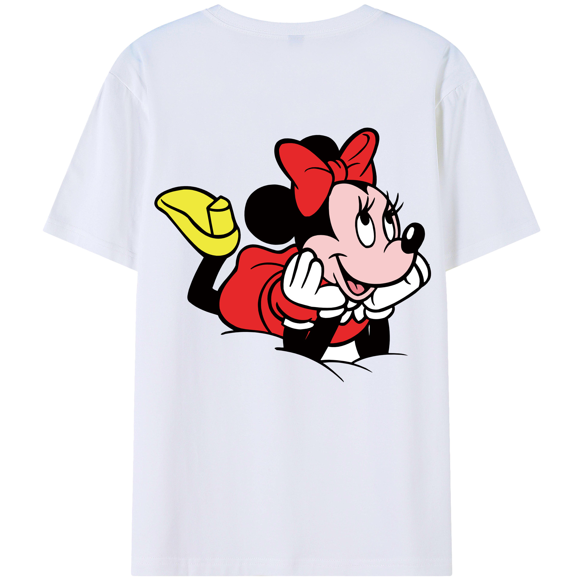 （画像用） ミッキーマウス Mickey Mouse レディース半袖Tシャツ(バックプリント)