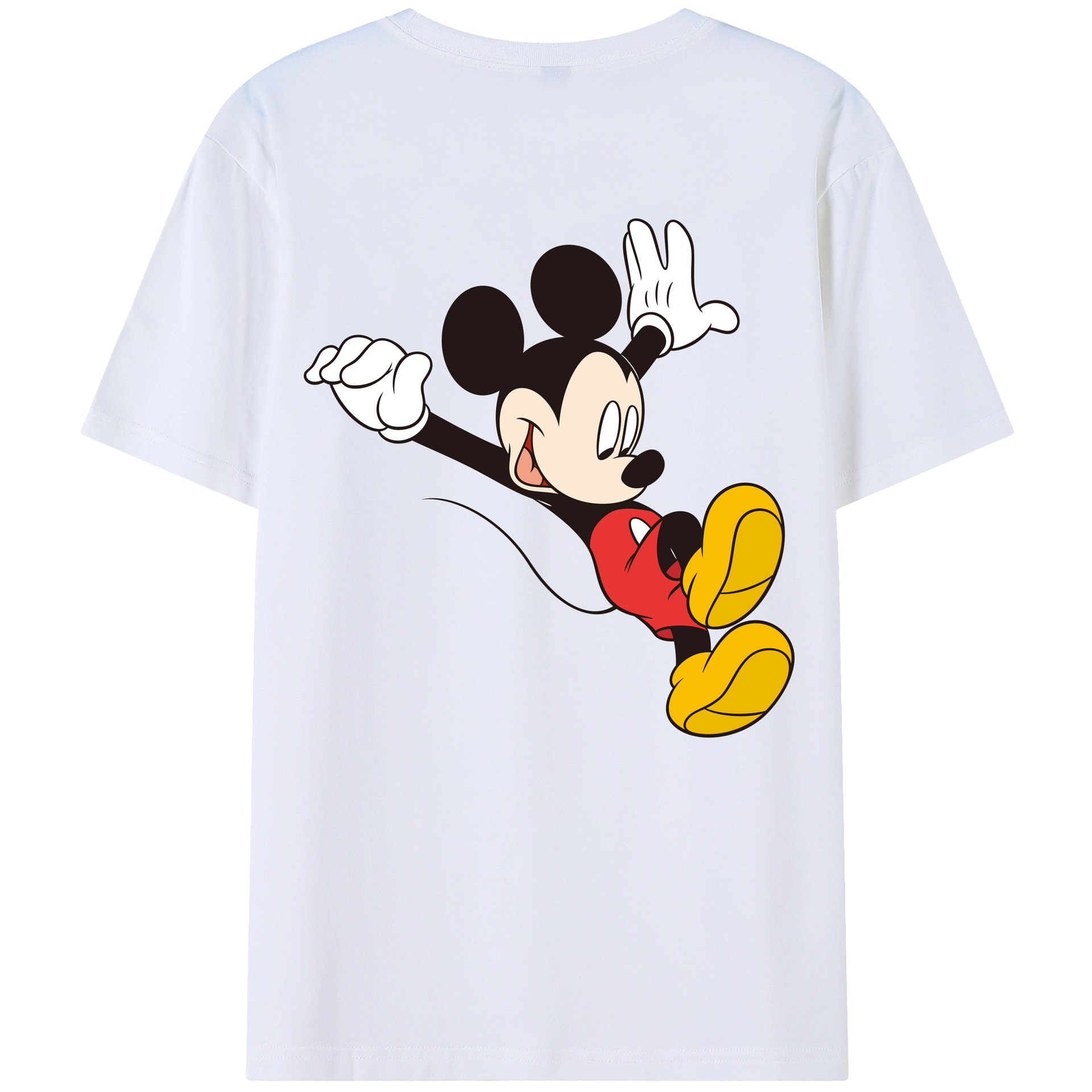 （画像用） ミッキーマウス Mickey Mouse レディース半袖Tシャツ(バックプリント)