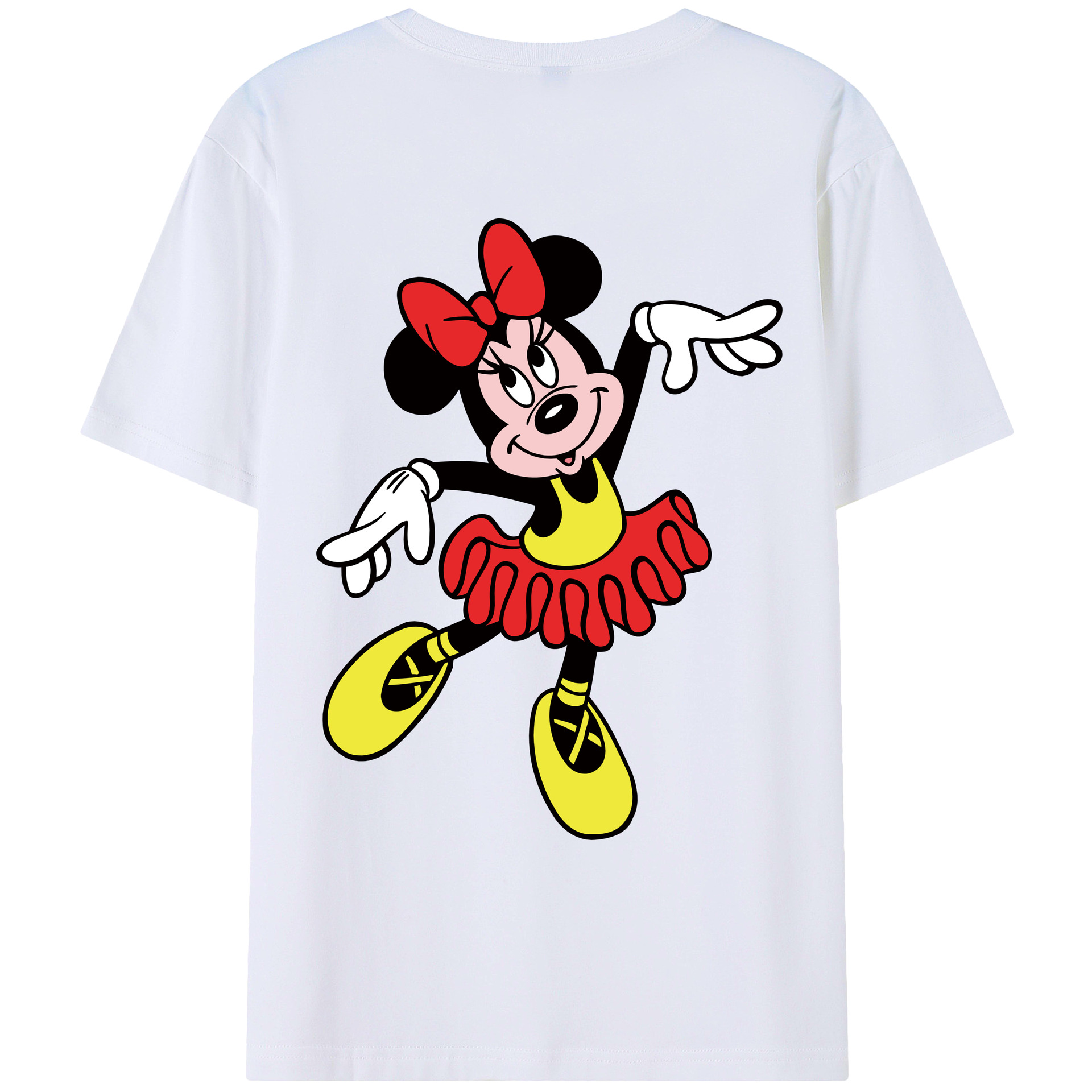 （画像用） ミッキーマウス Mickey Mouse レディース半袖Tシャツ(バックプリント)