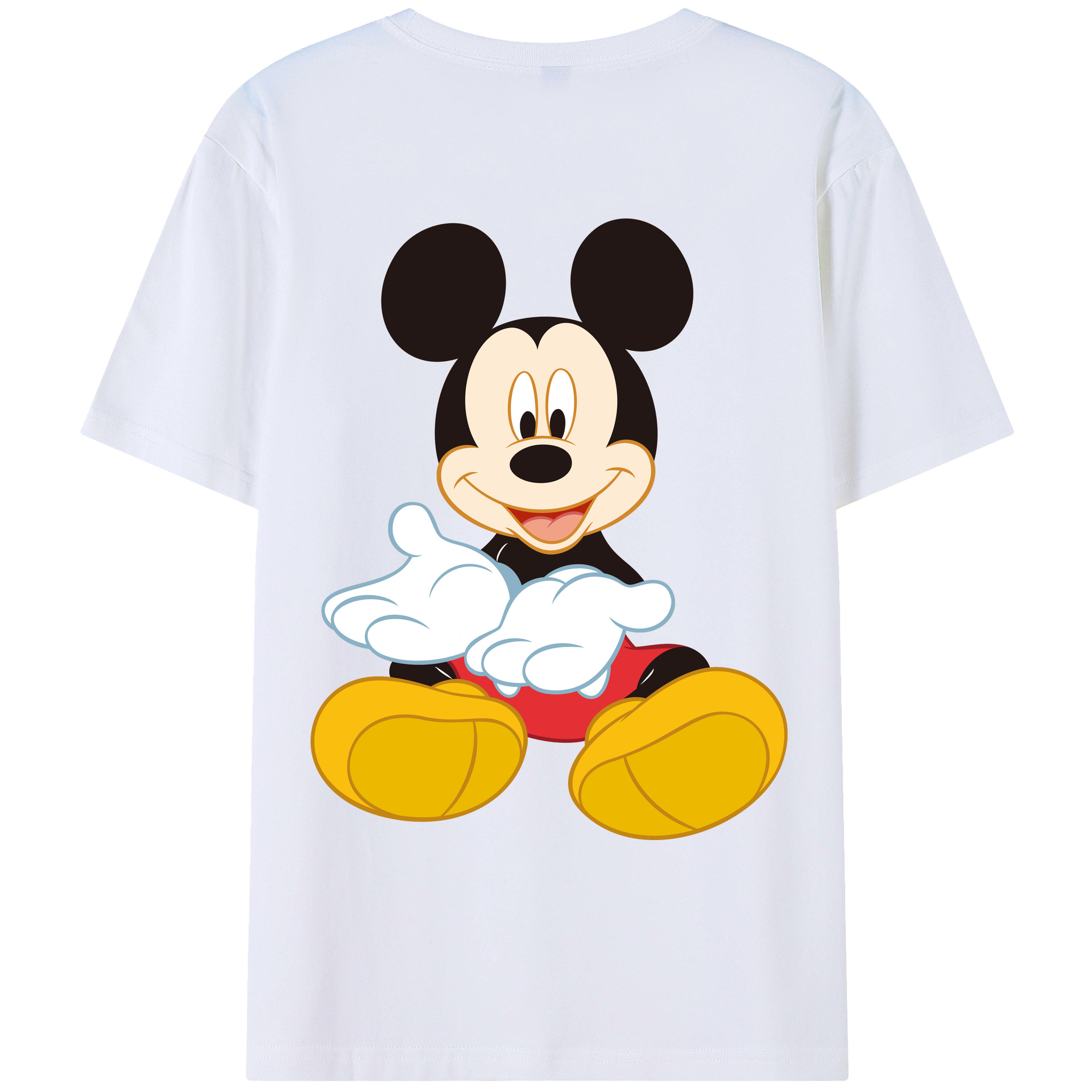 （画像用） ミッキーマウス Mickey Mouse レディース半袖Tシャツ(バックプリント)