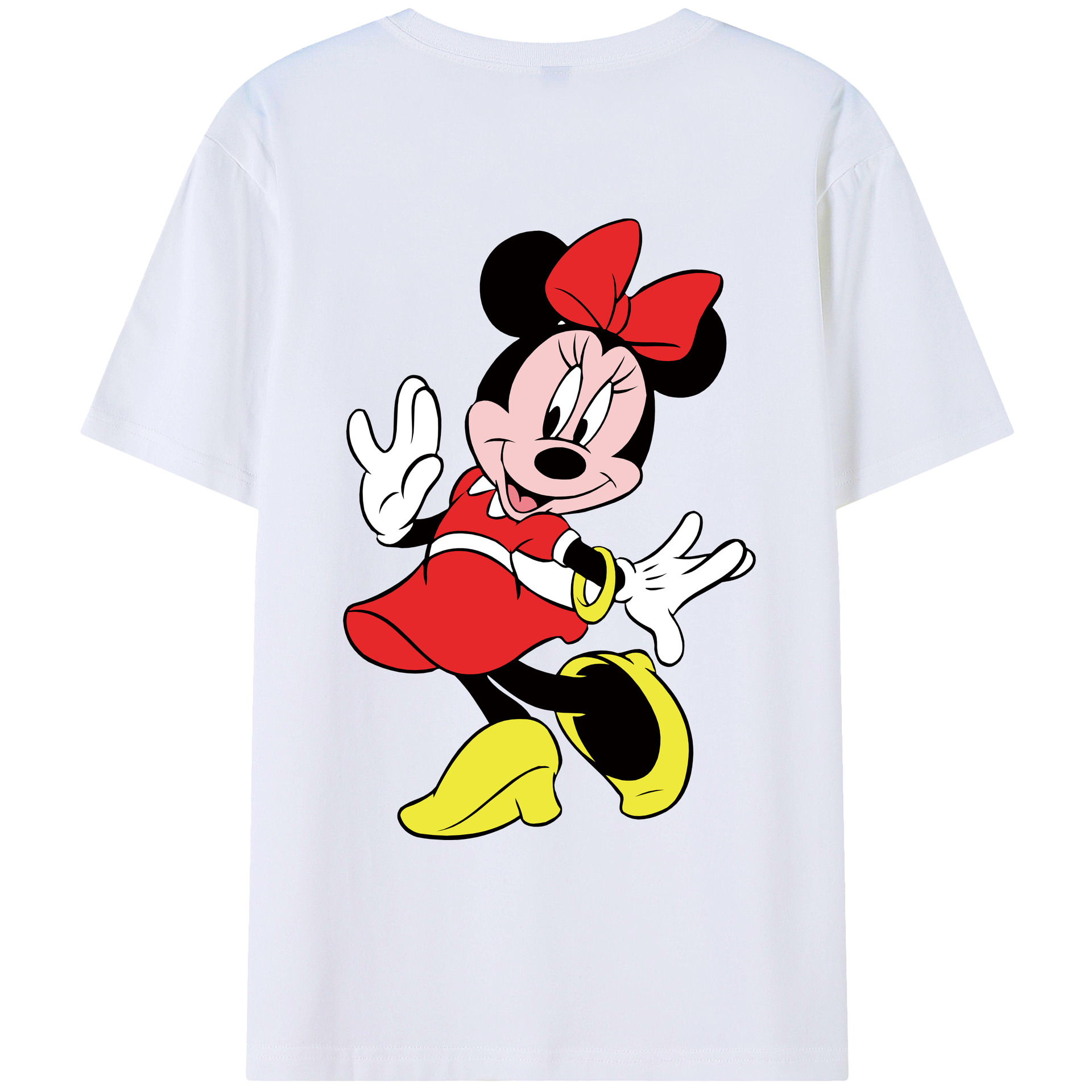 （画像用） ミッキーマウス Mickey Mouse レディース半袖Tシャツ(バックプリント)